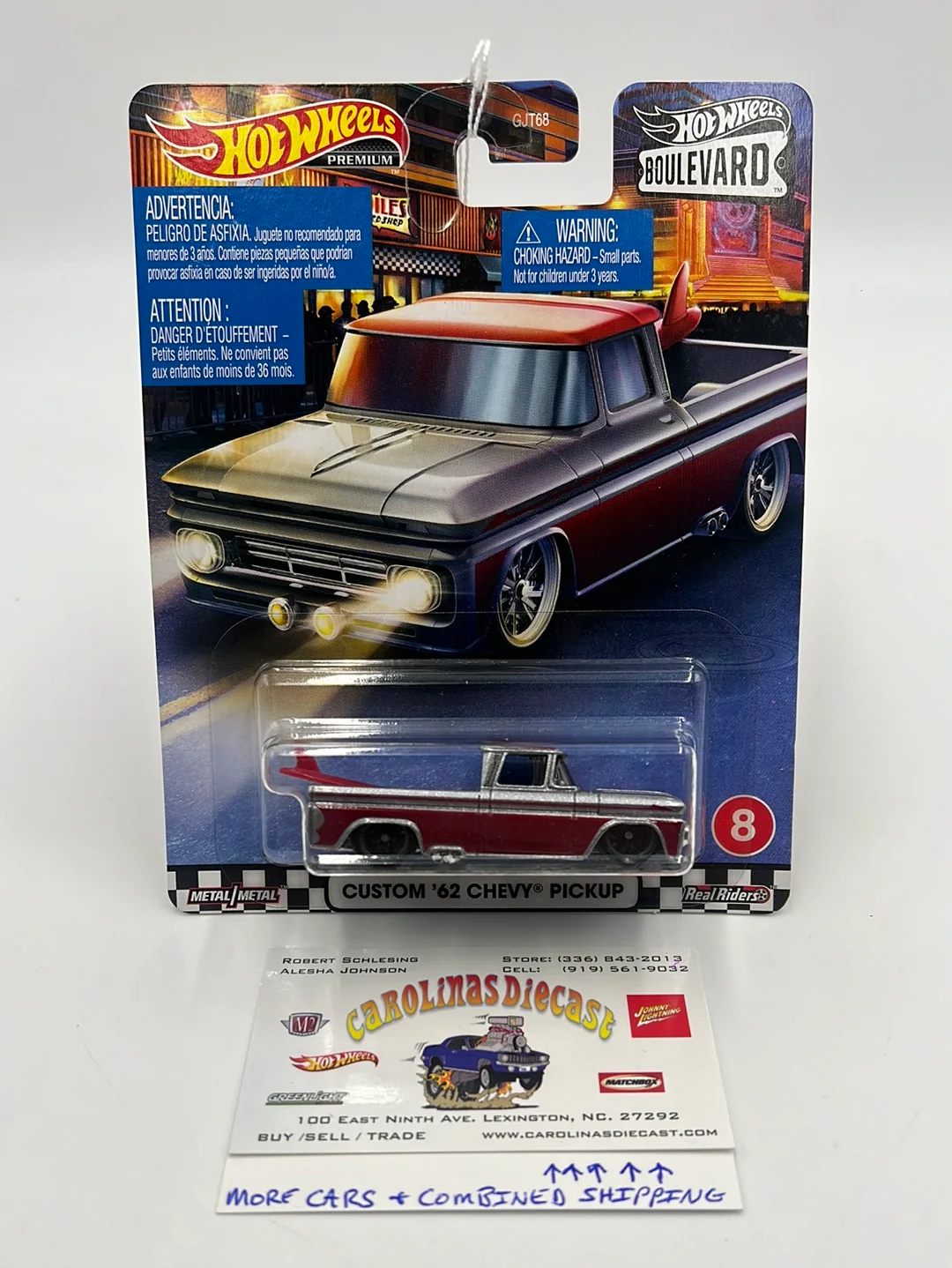 Hot Wheels Premium Boulevard #8 Custom ‘62 Chevy Pickup 262E
