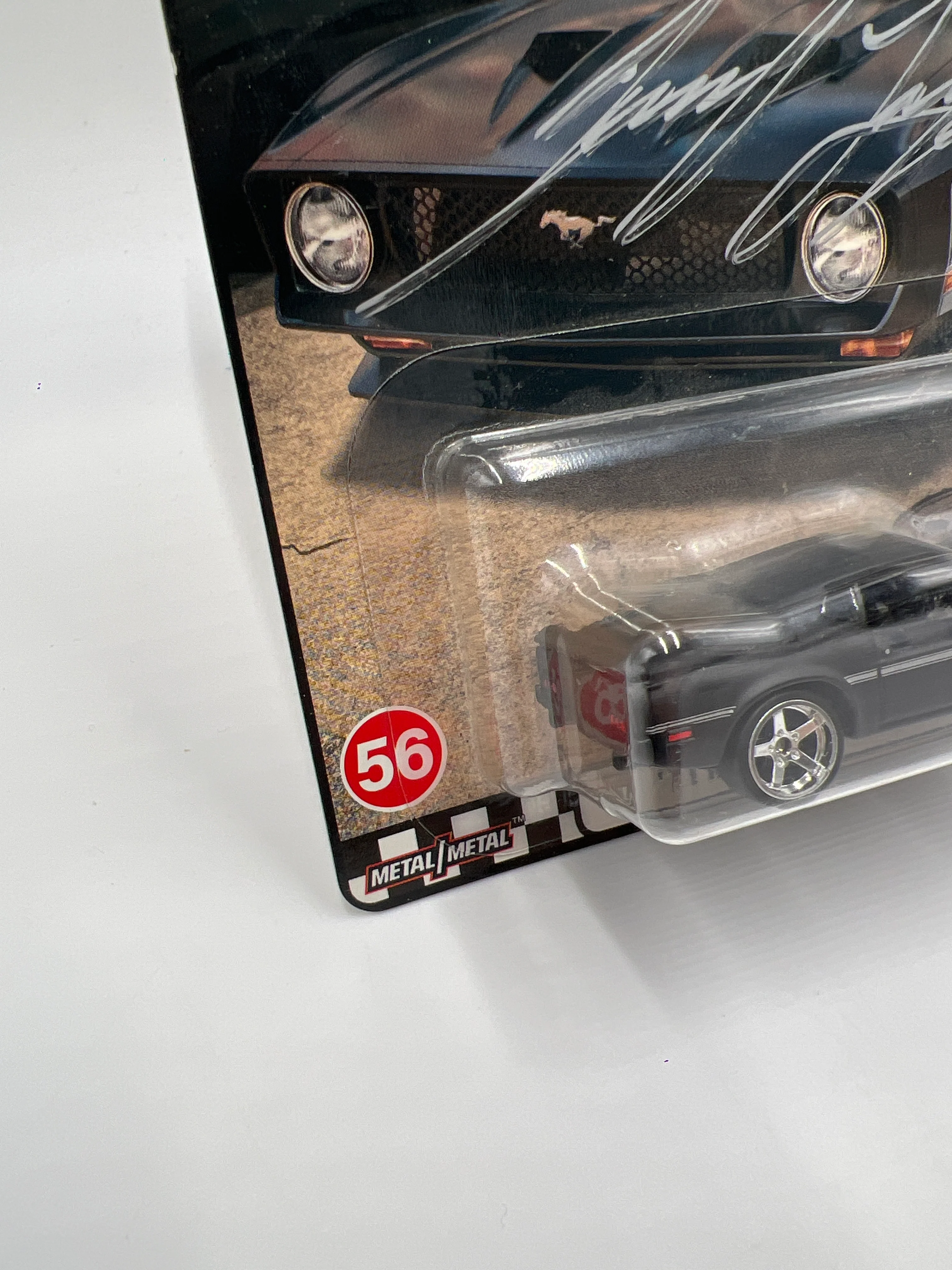 Hot Wheels Premium Boulevard #56 SIGNED By Joey Logano 71 Mustang Mach 1 Matte Black W/Protector - Image 5