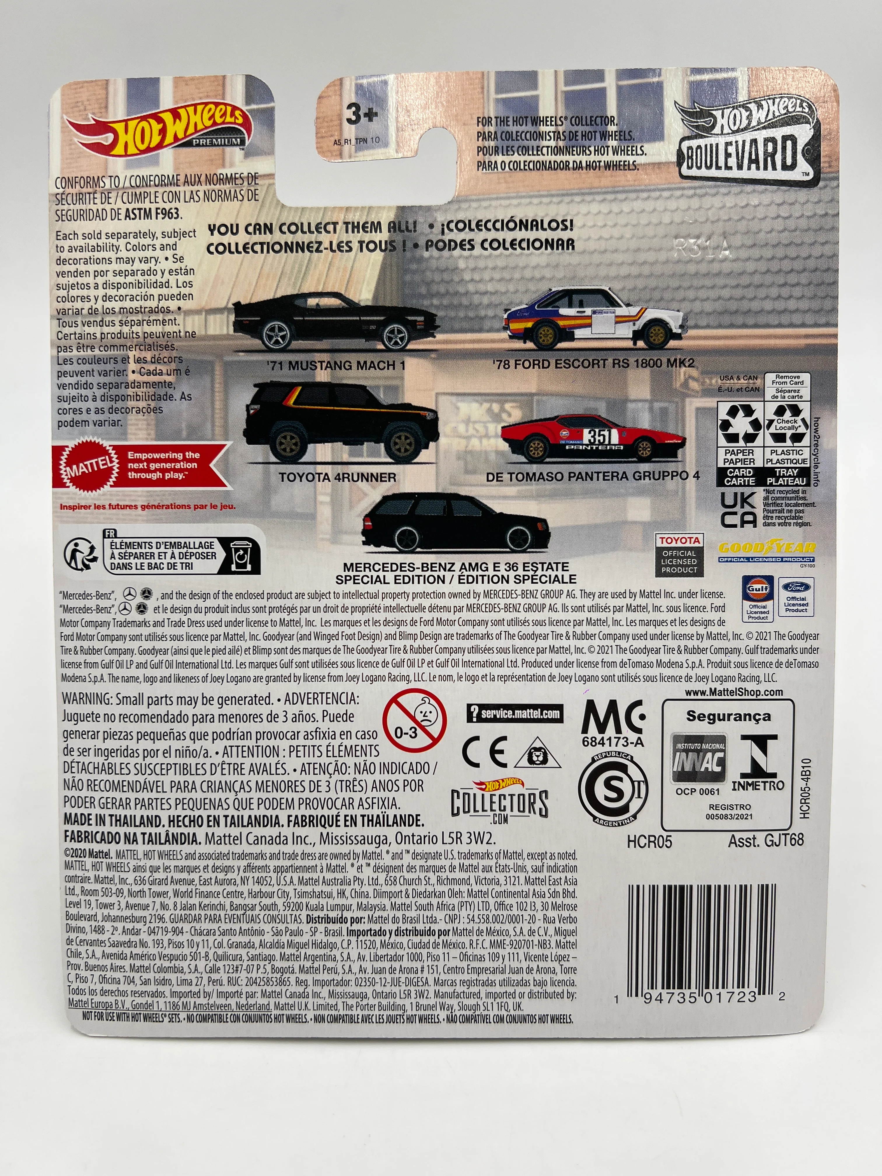 Hot Wheels Premium Boulevard #60 Mercedes-Benz AMG E 36 Estate Special Edition Black W/Protector - Image 6