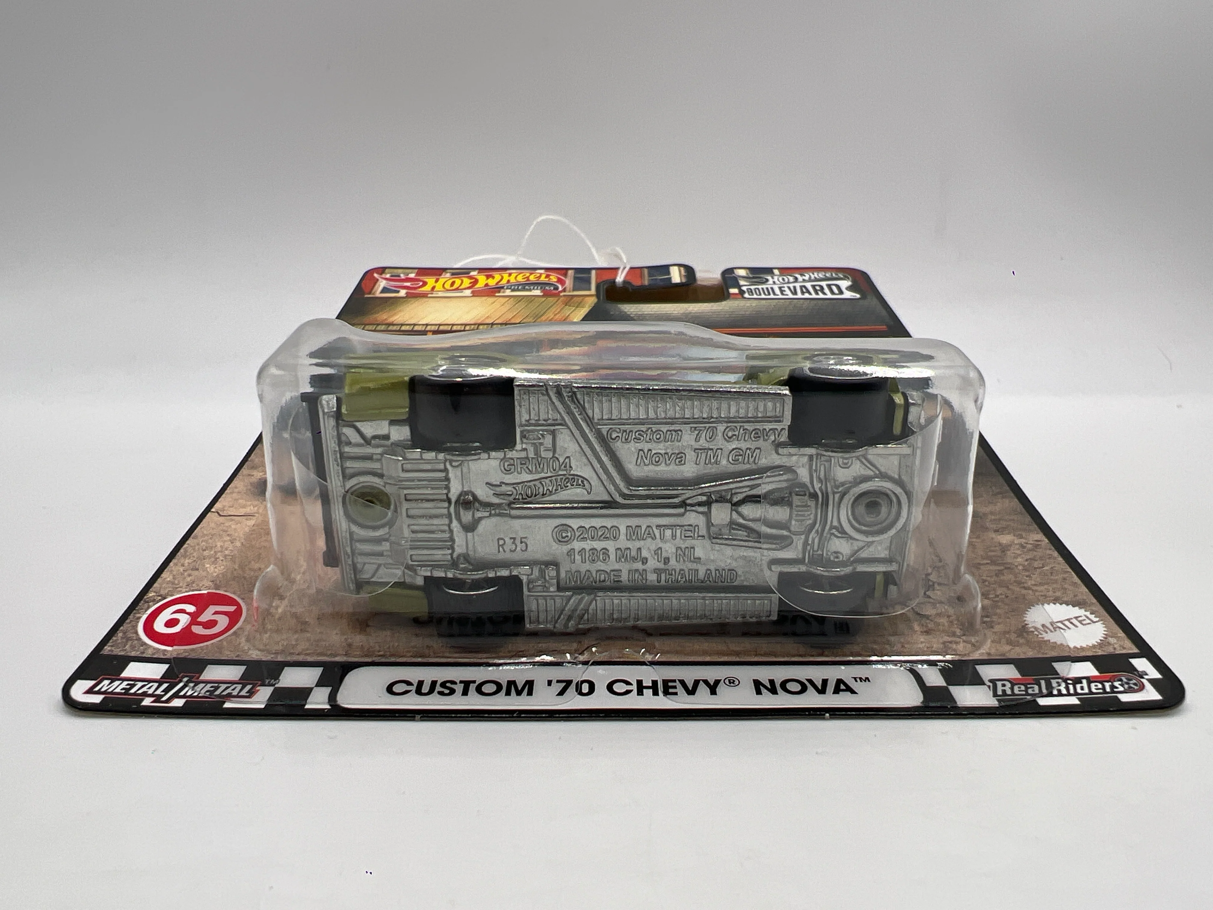 Hot Wheels Premium Boulevard #65 Custom 70 Chevy Nova Green 265B - Image 5
