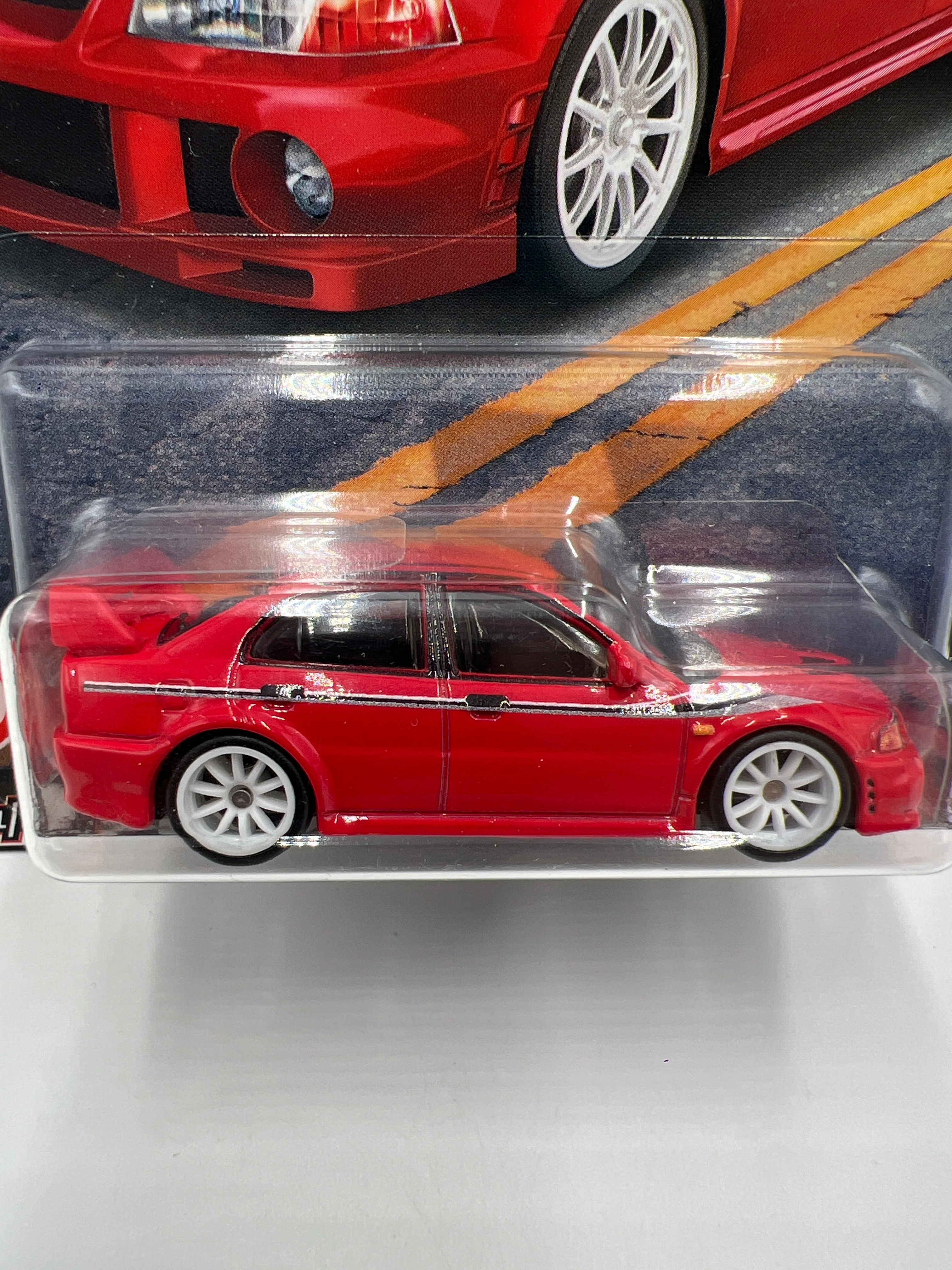 Hot Wheels Premium Boulevard #79 Mitsubishi Lancer Evolution VI Red W/Protector - Image 2
