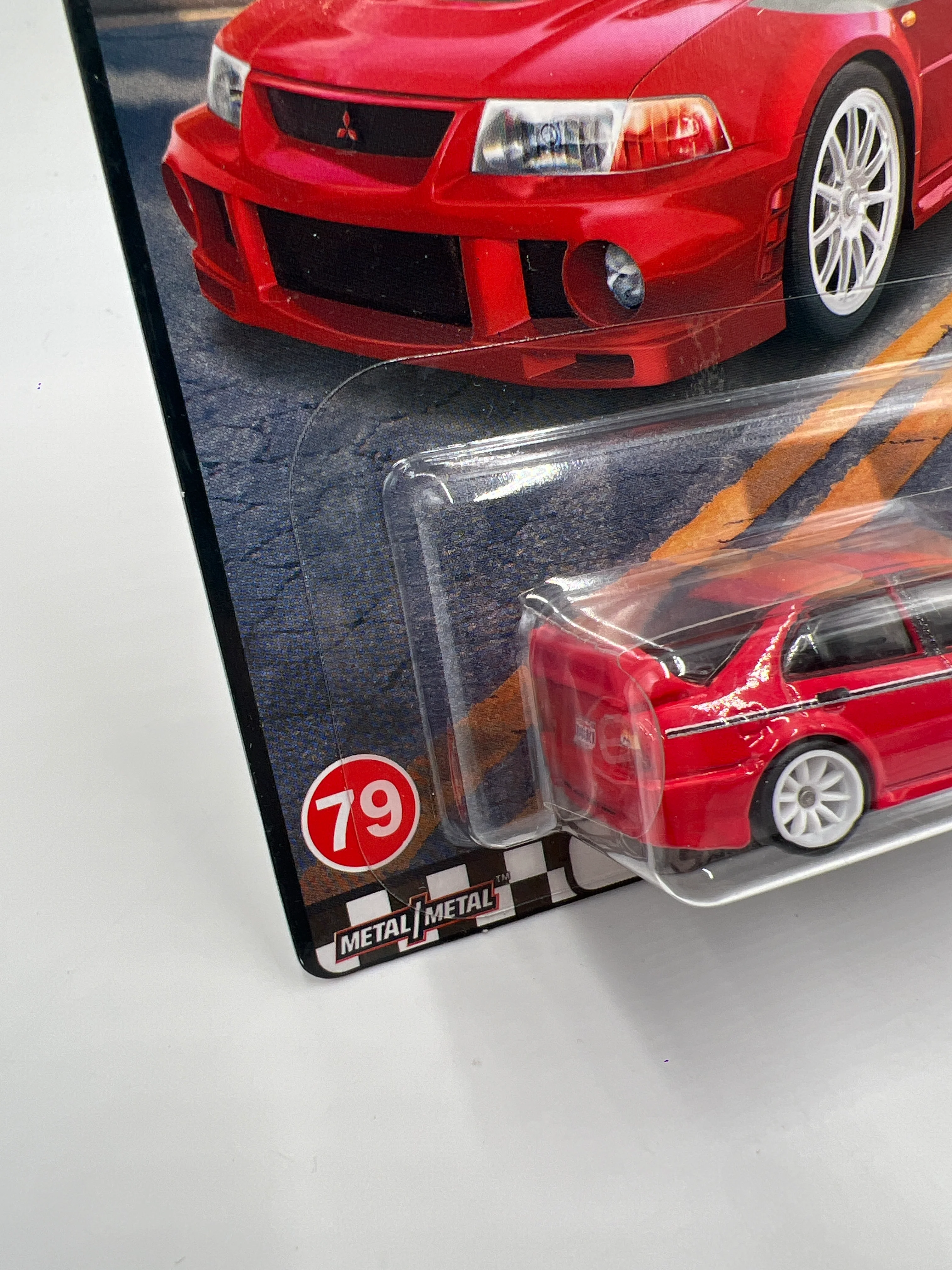 Hot Wheels Premium Boulevard #79 Mitsubishi Lancer Evolution VI Red W/Protector - Image 4