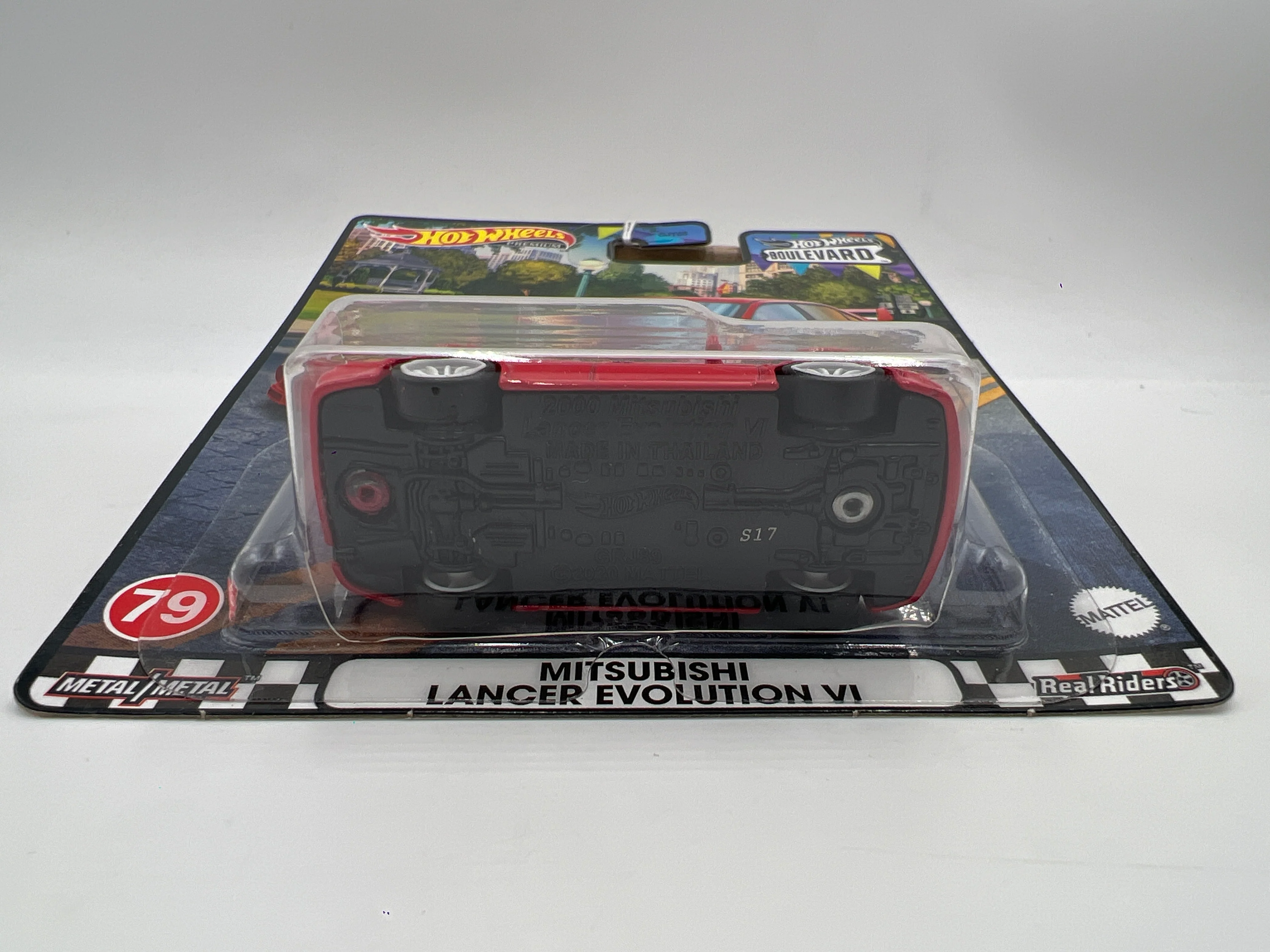 Hot Wheels Premium Boulevard #79 Mitsubishi Lancer Evolution VI Red W/Protector - Image 5