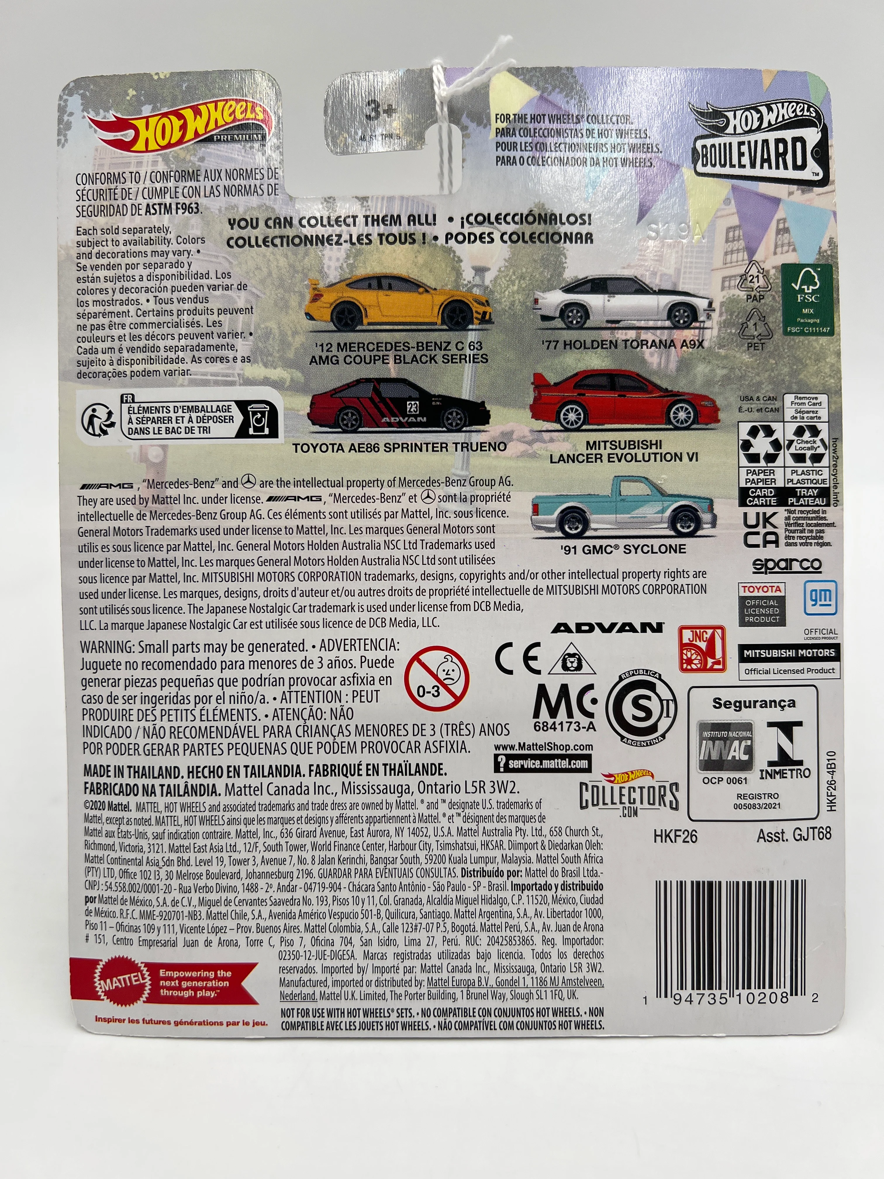 Hot Wheels Premium Boulevard #79 Mitsubishi Lancer Evolution VI Red W/Protector - Image 6