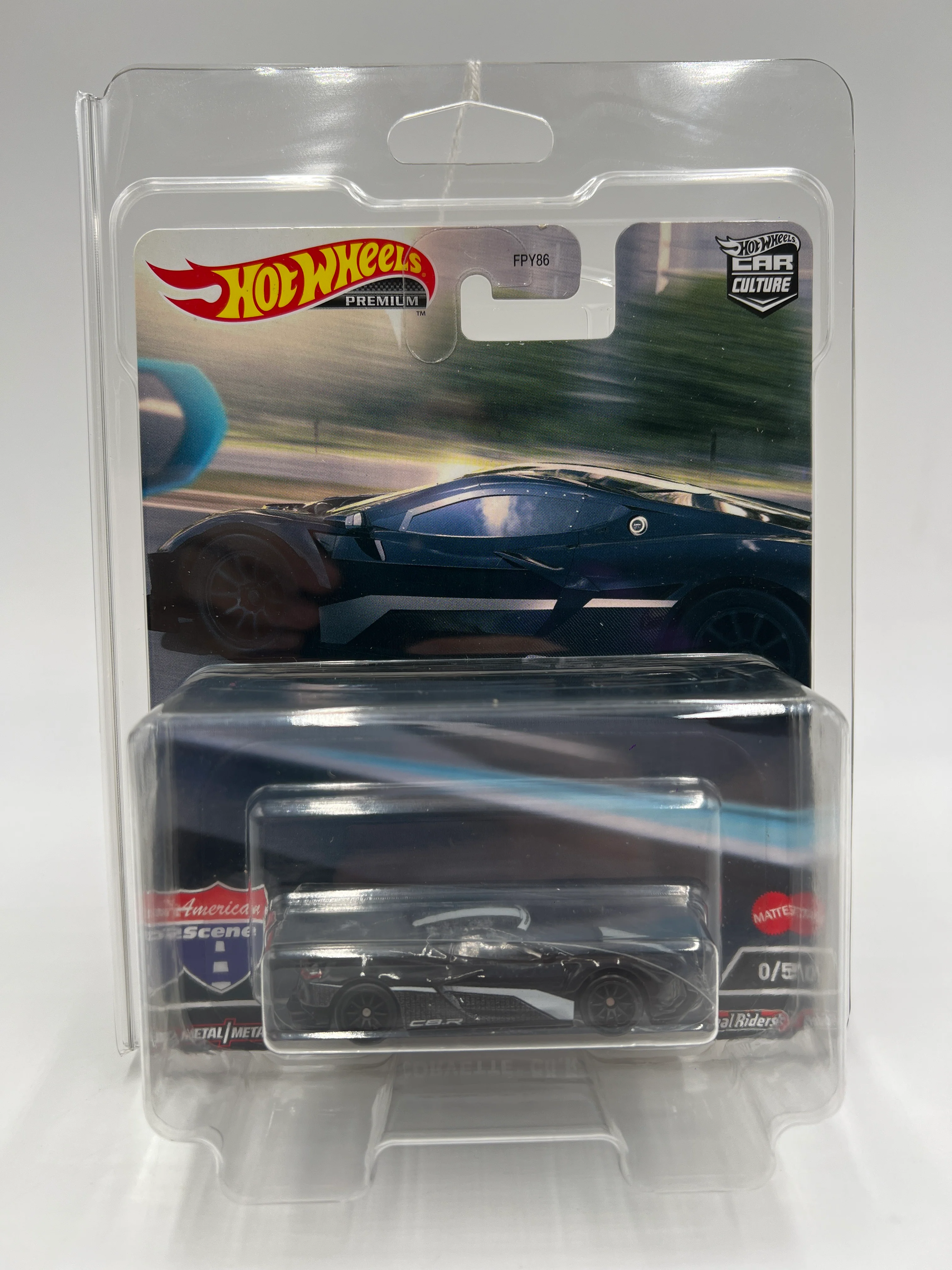 Hot Wheels Premium Car Culture American Scene CHASE #0 Corvette C8.R Black W/Protector - Image 7