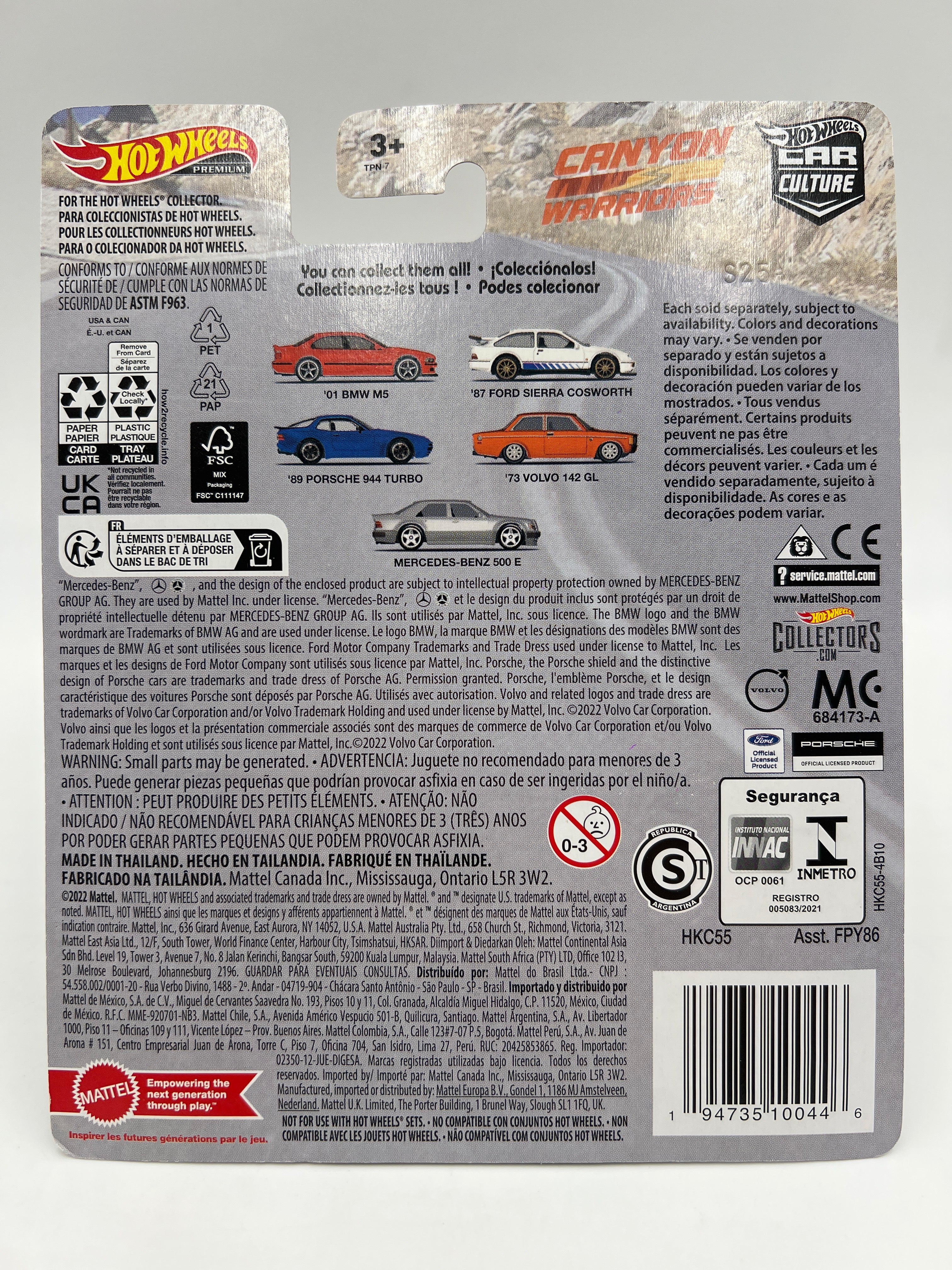 Hot Wheels Premium Canyon Warriors #5 Mercedes-Benz 500 E Silver 255C - Image 6