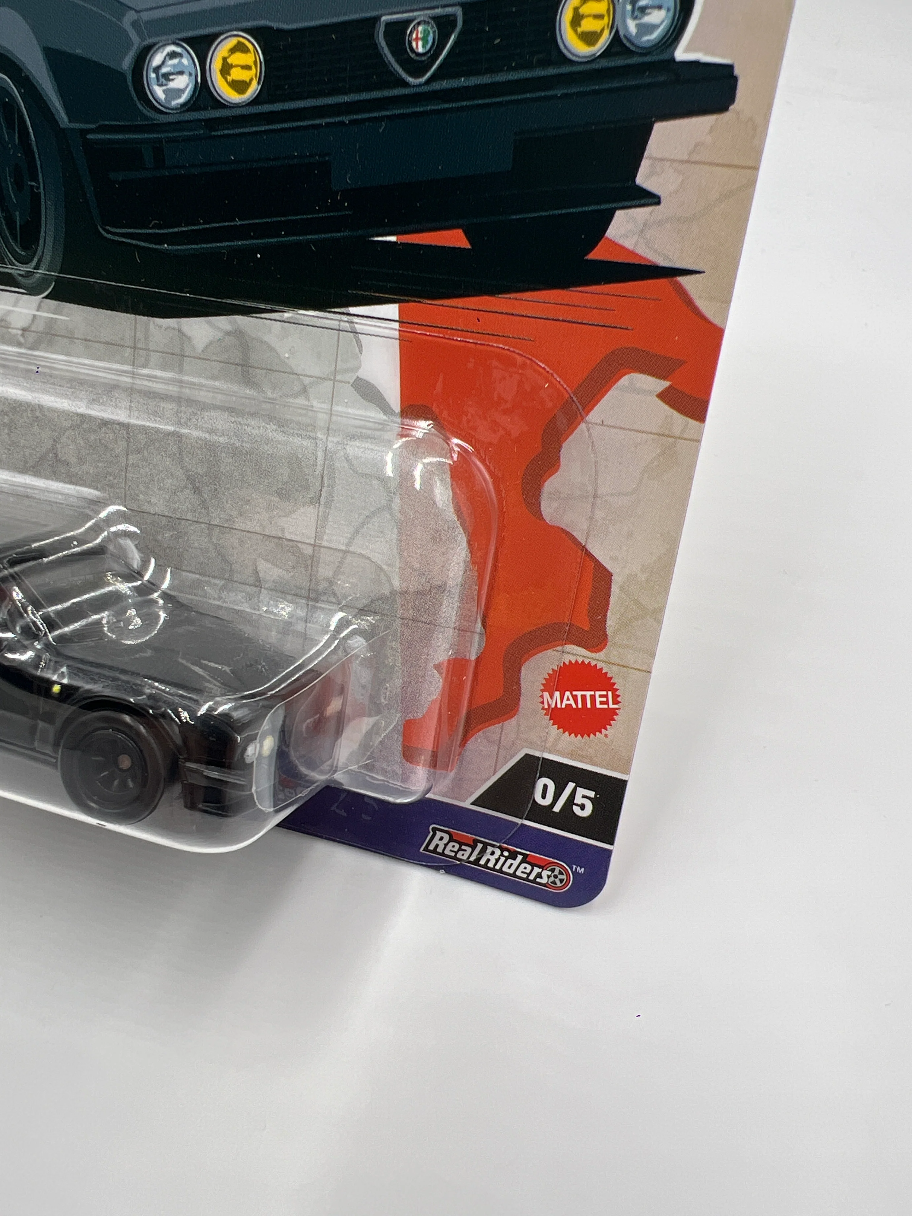 Hot Wheels Premium Car Culture CHASE World Tour #0 Alfa Romeo GTV6 3.0 Black W/Protector - Image 4
