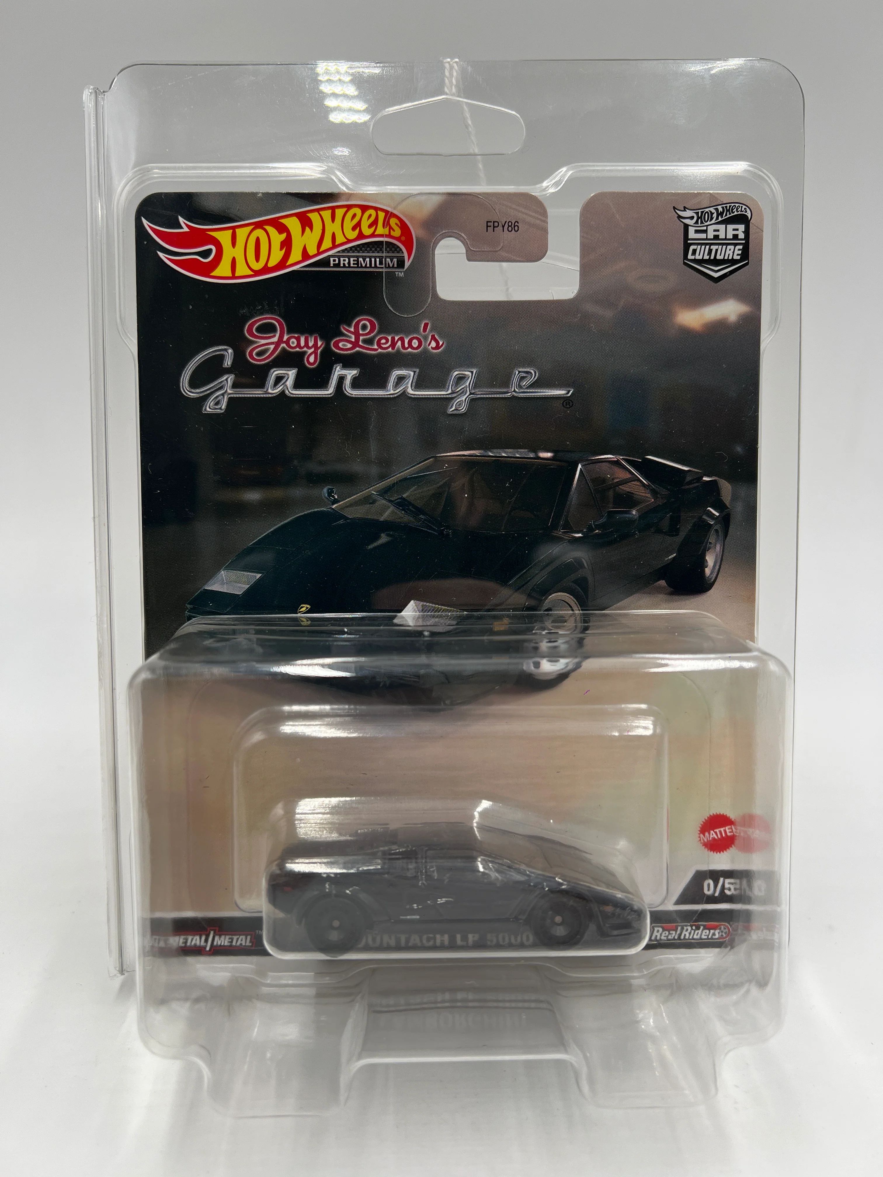 Hot Wheels Premium CHASE Jay Lenos Garage #0 Lamborghini Countach LP 5000 QV Black W/Protector - Image 7
