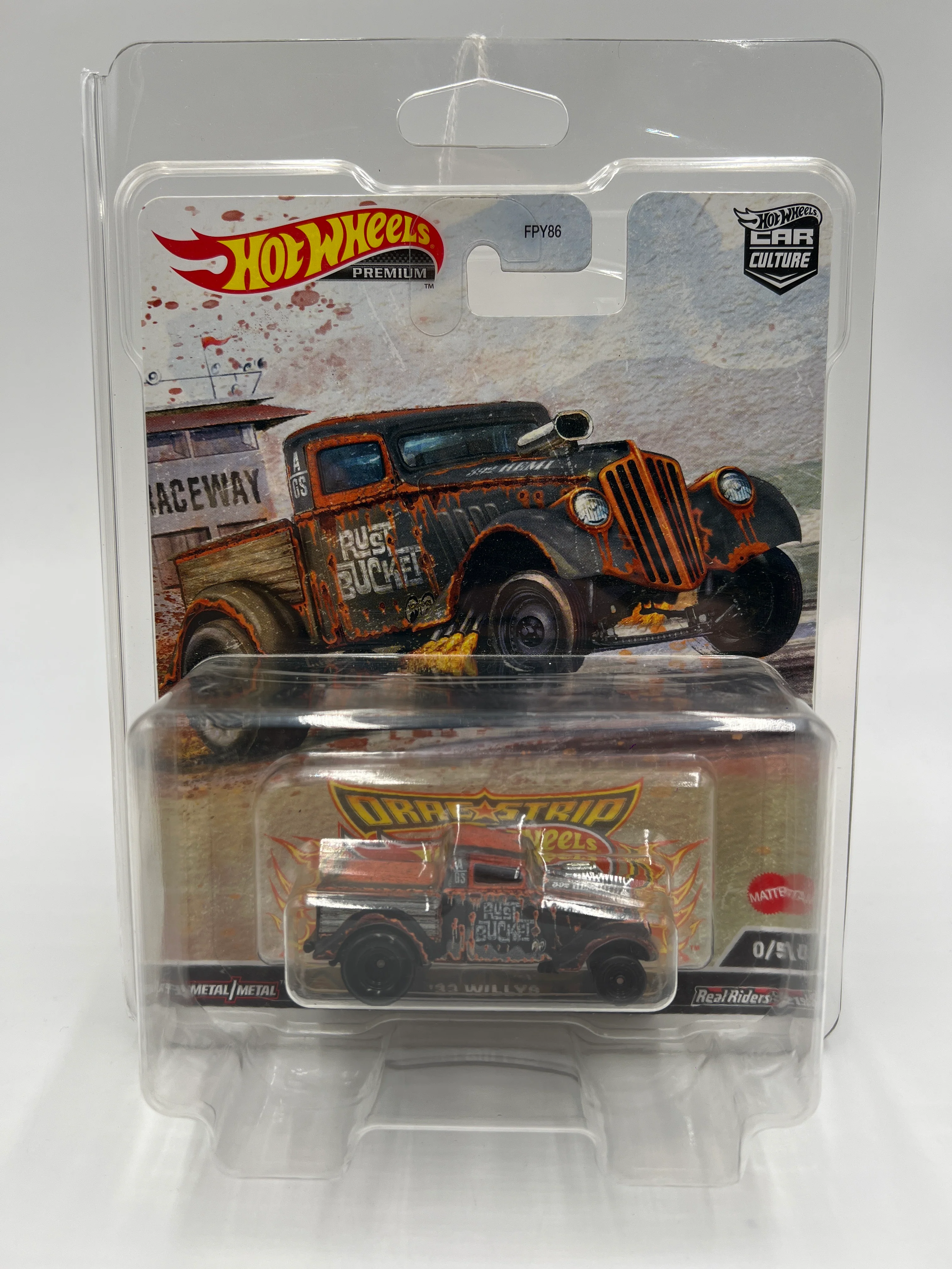 Hot Wheels Premium Car Culture Drag Strip Demons CHASE #0 33 Willys W/Protector - Image 7