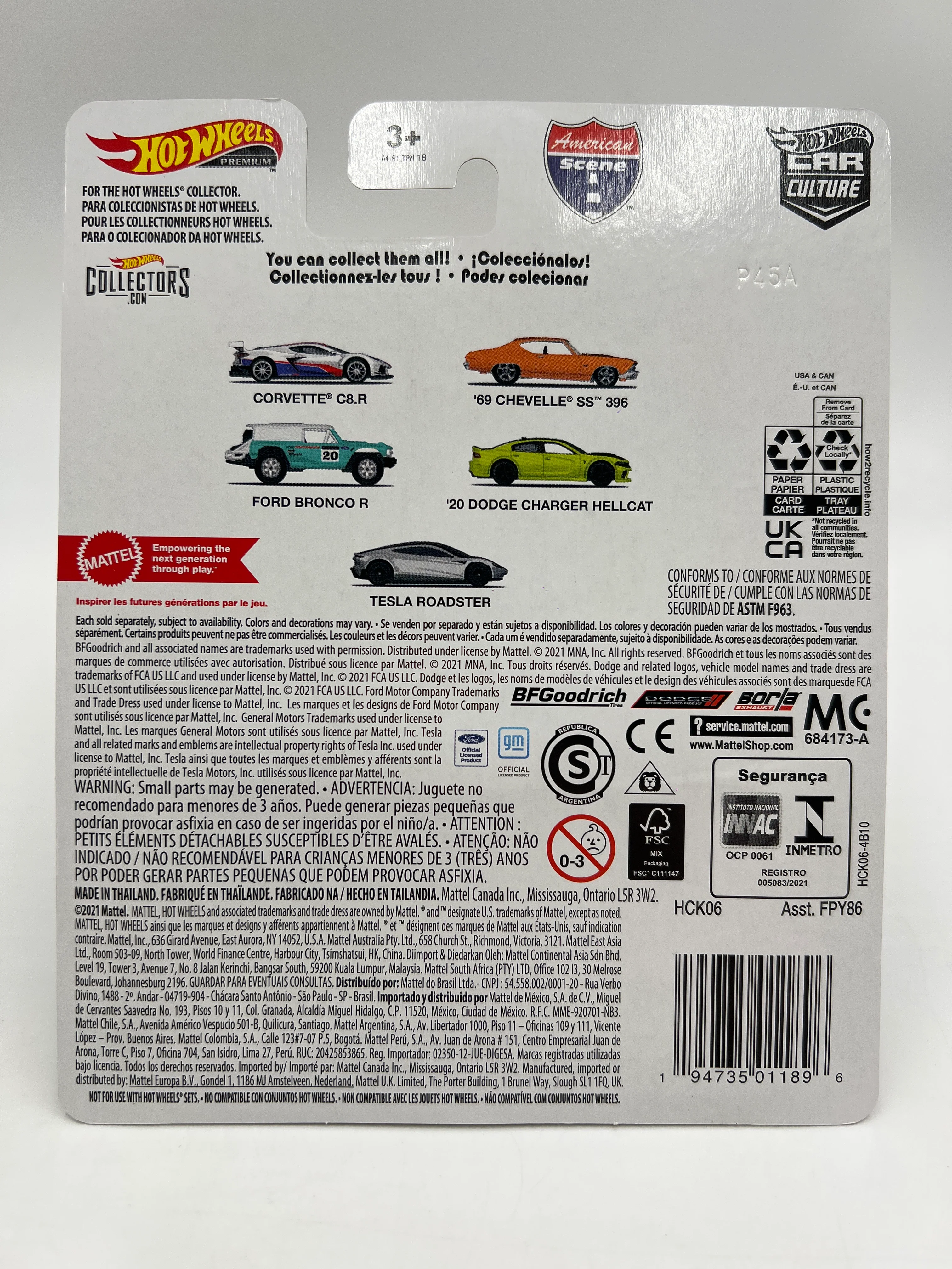 Hot Wheels Premium Car Culture American Scene CHASE #0 Corvette C8.R Black W/Protector - Image 6