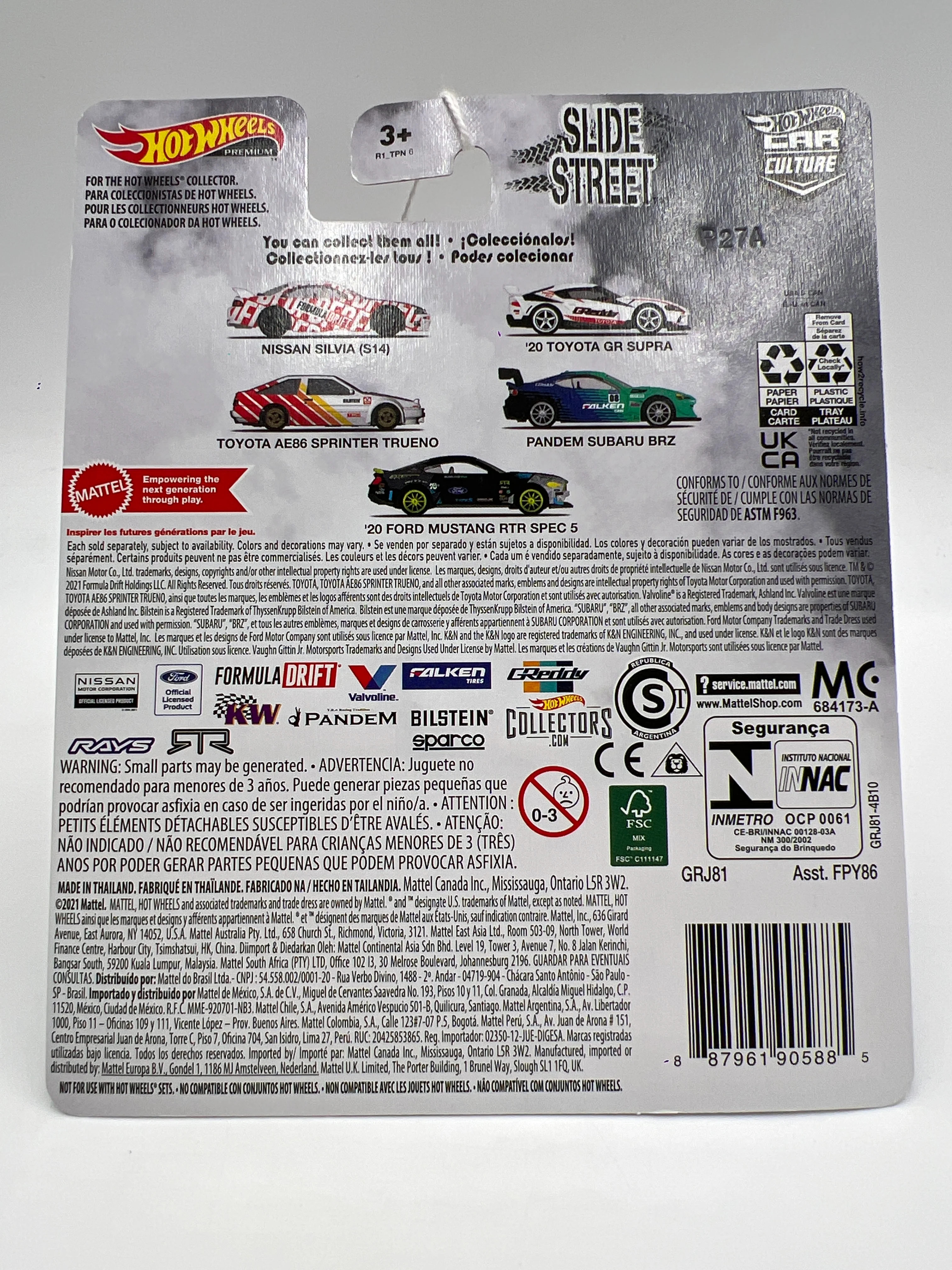 Hot Wheels Premium Slide Street #4 Pandem Subaru BRZ Falken 244K - Image 6