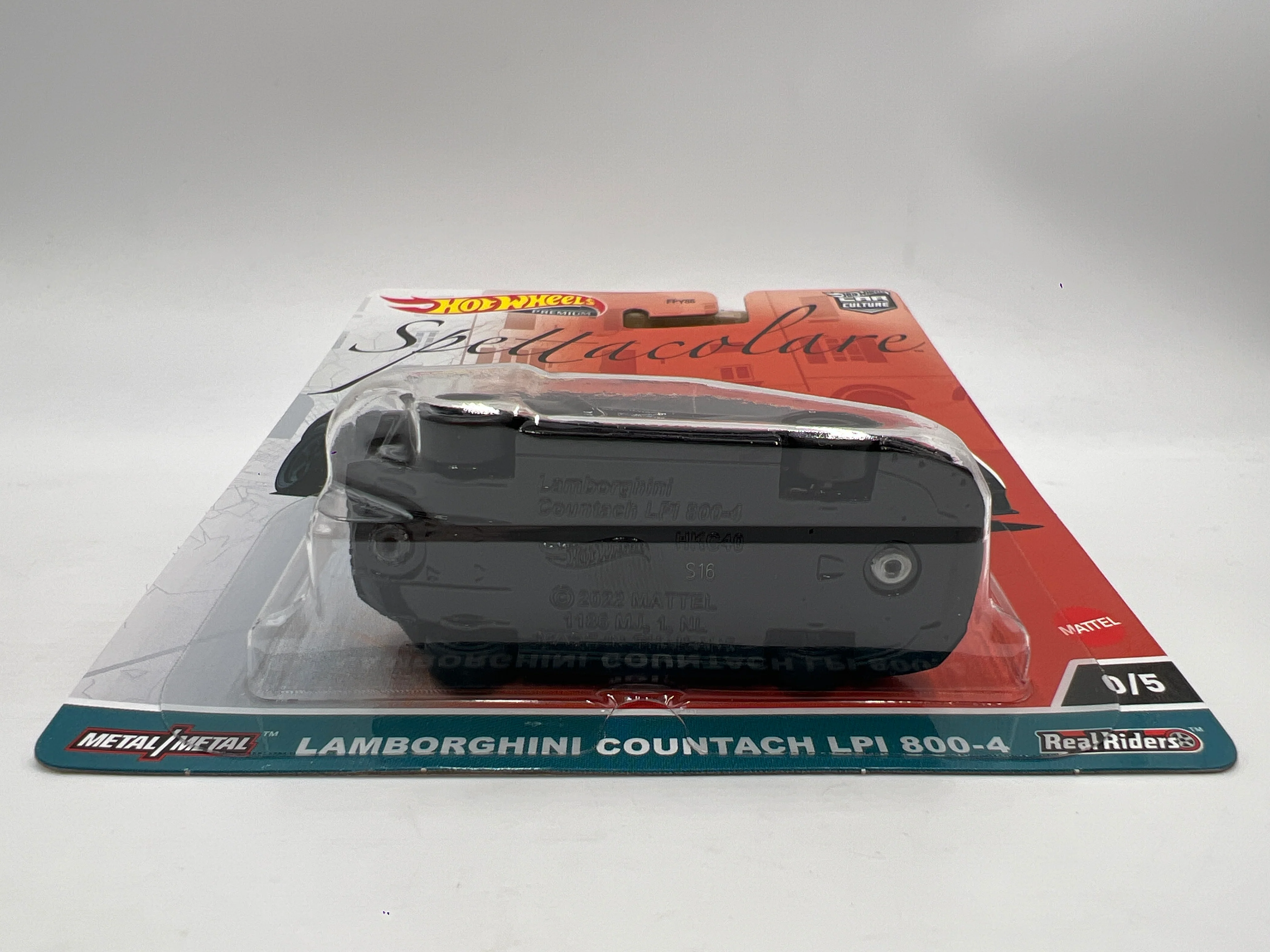 Hot Wheels Premium Car Culture Spettacolare CHASE #0 Lamborghini Countach LPI 800-4 Black W/Protector - Image 5