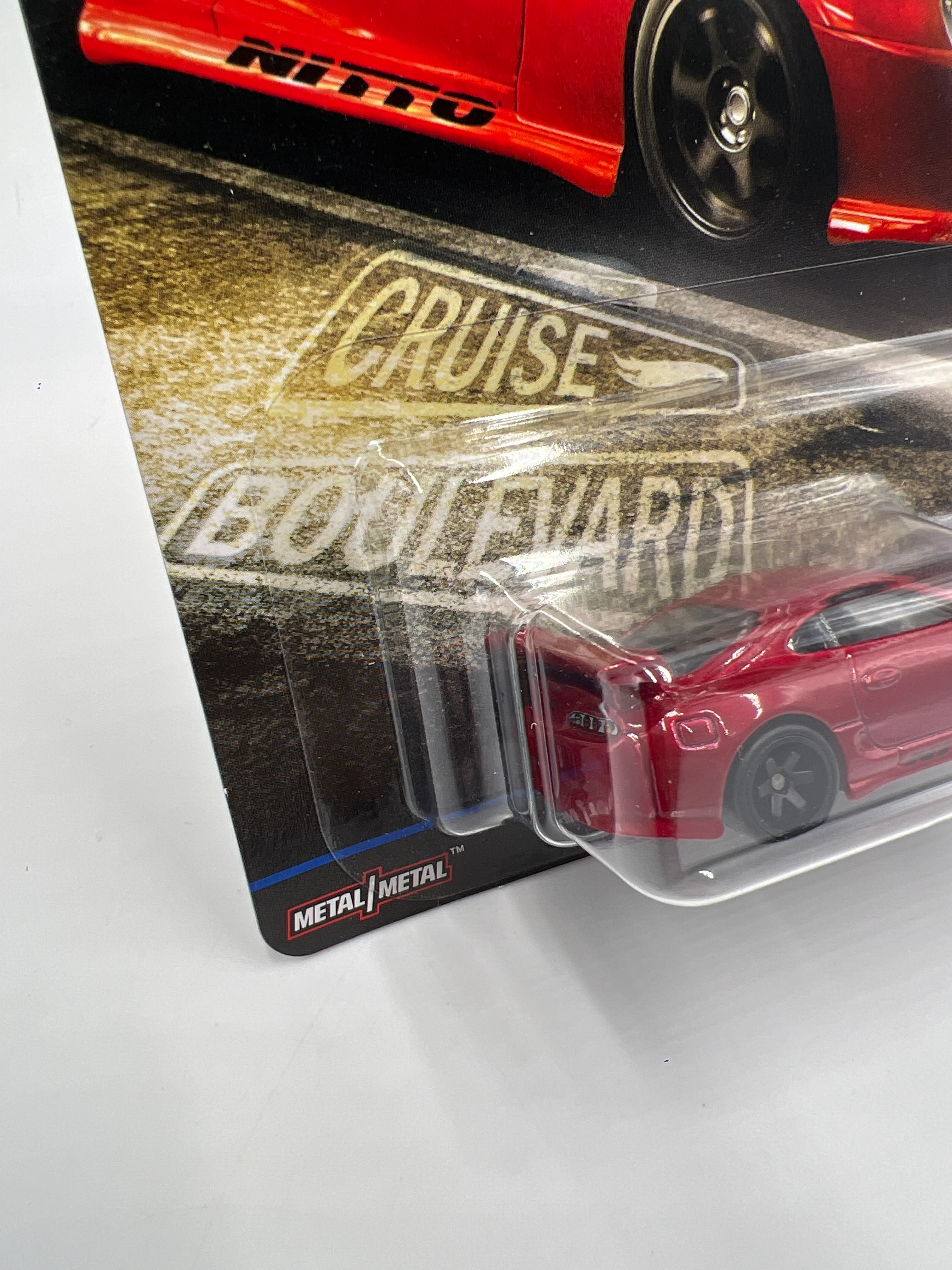Hot Wheels Premium Cruise Boulevard #1 Toyota Supra Red W/Protector - Image 4