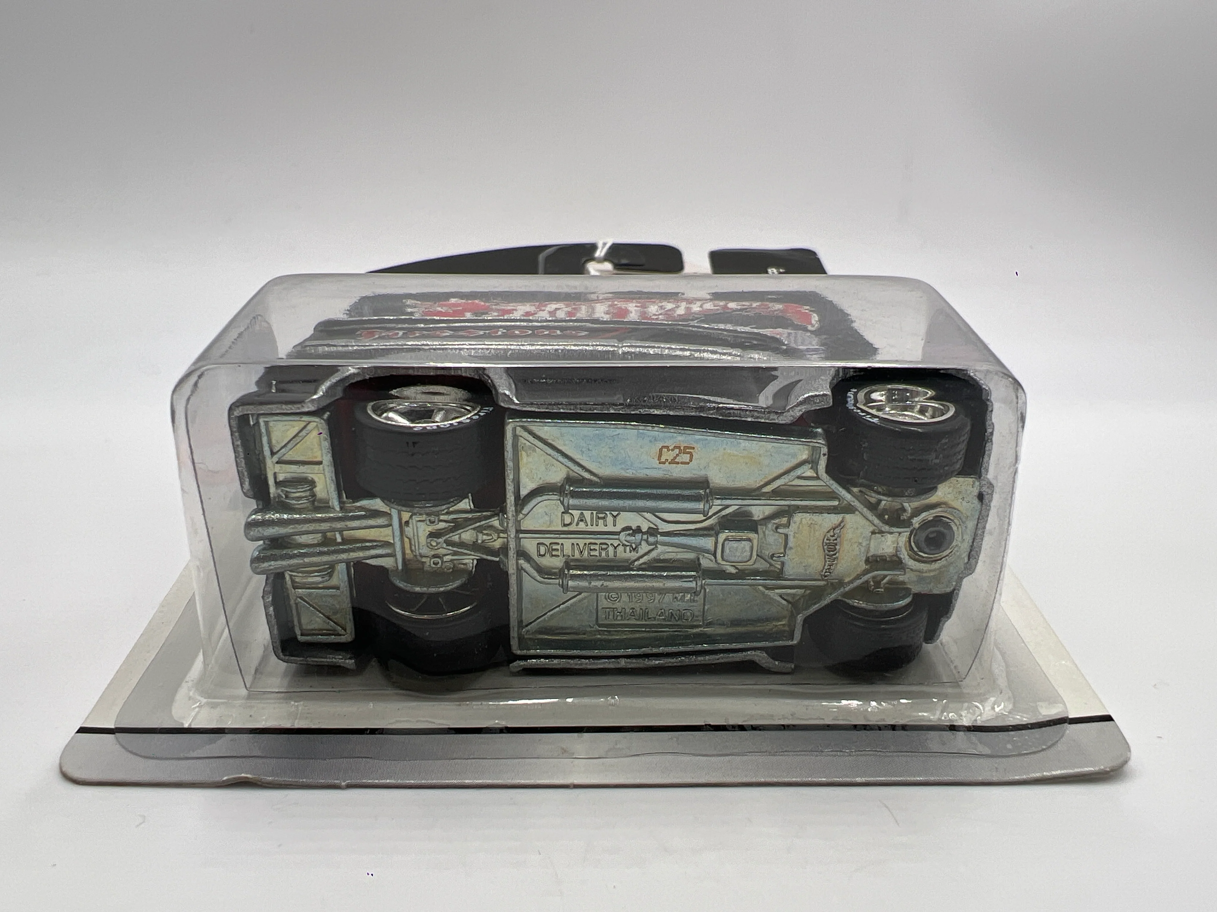 2010 Hot Wheels Premium Slick Rides #12 Dairy Delivery Firestone Black/Silver SR - Image 6