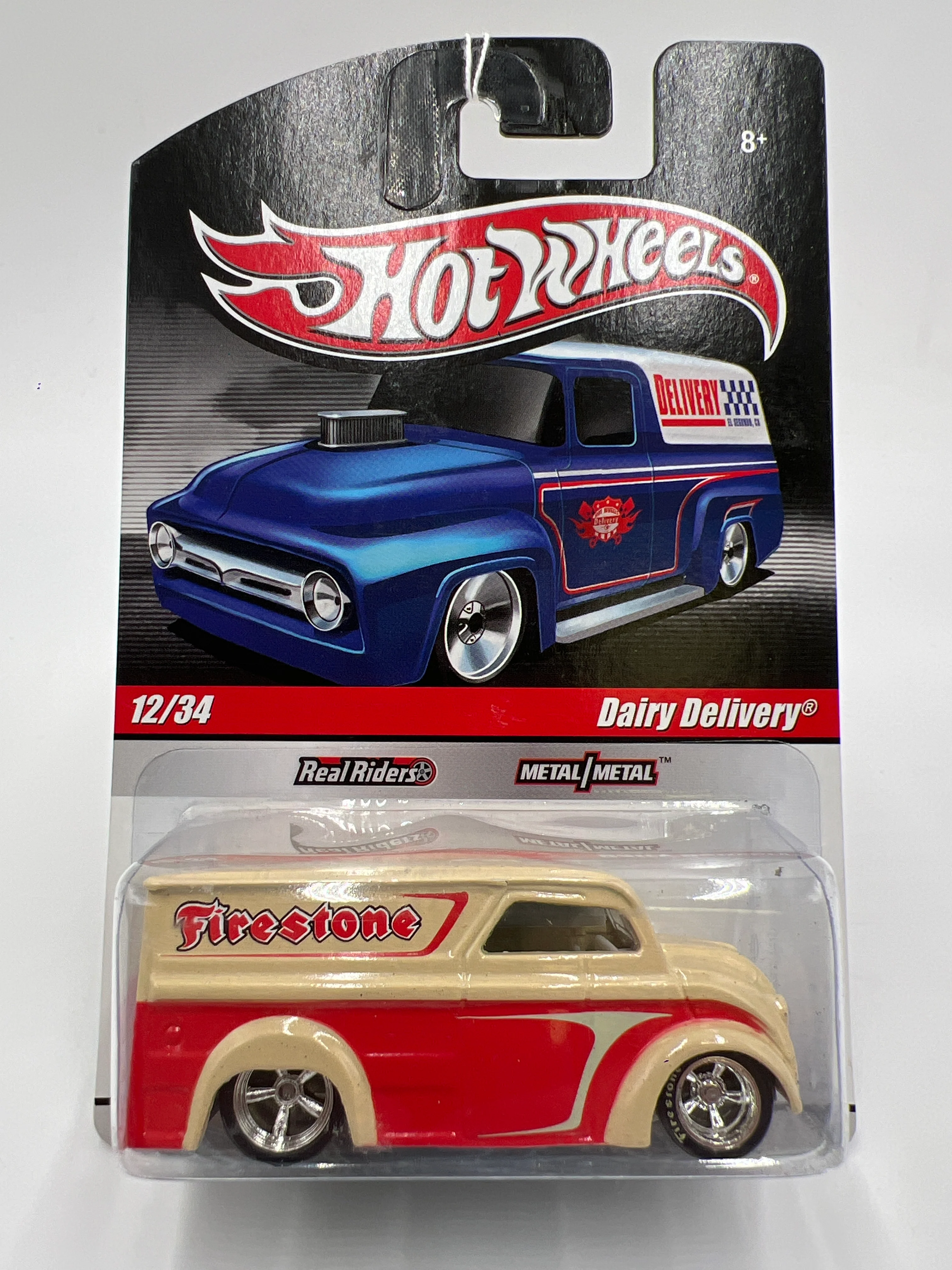 Hot Wheels Slick Rides #12 Dairy Delivery Firestone Orange/Cream 243A - Image 2