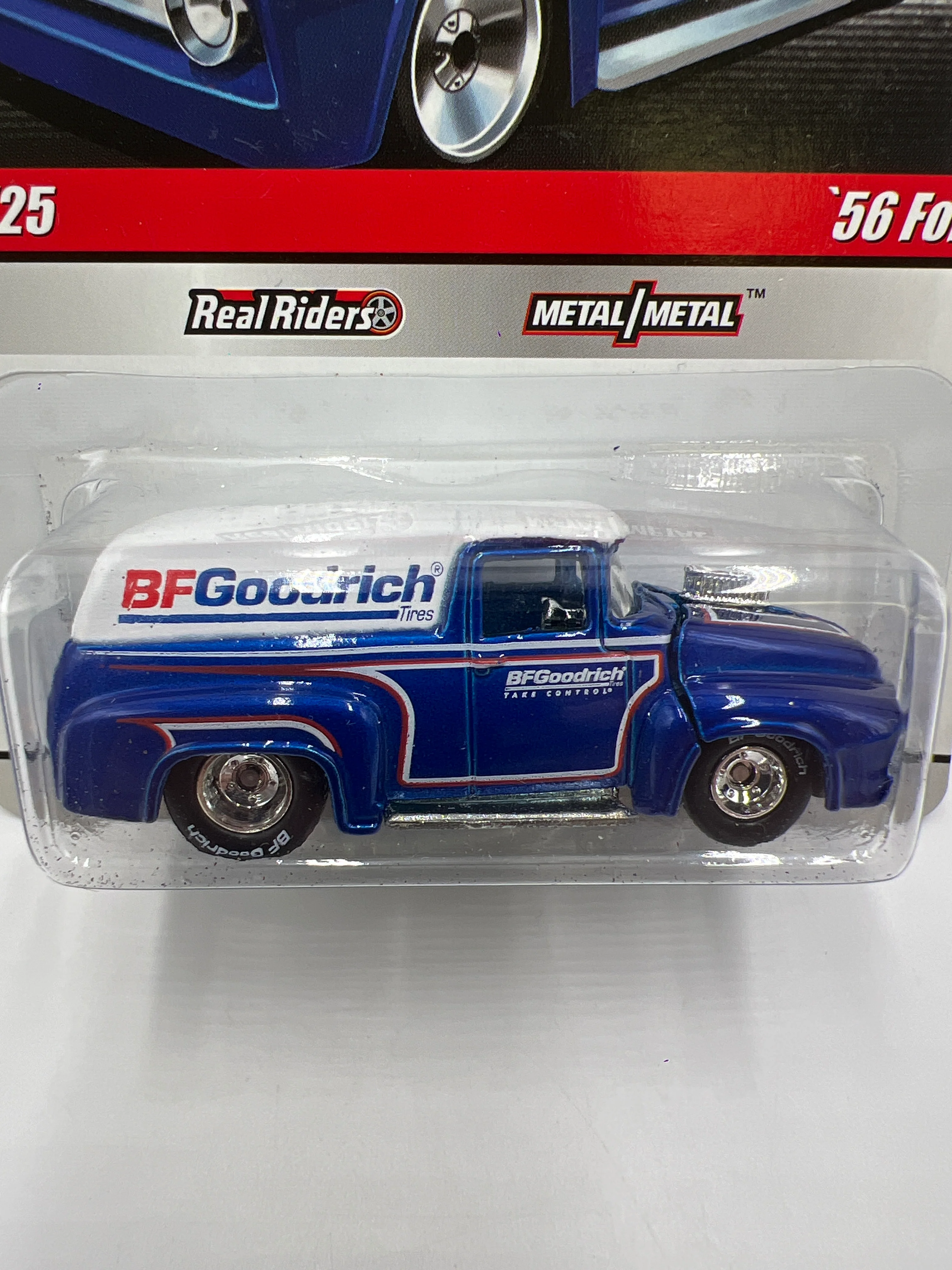 Hot Wheels Slick Rides #13 56 Ford BF Goodrich Blue 243A - Image 3
