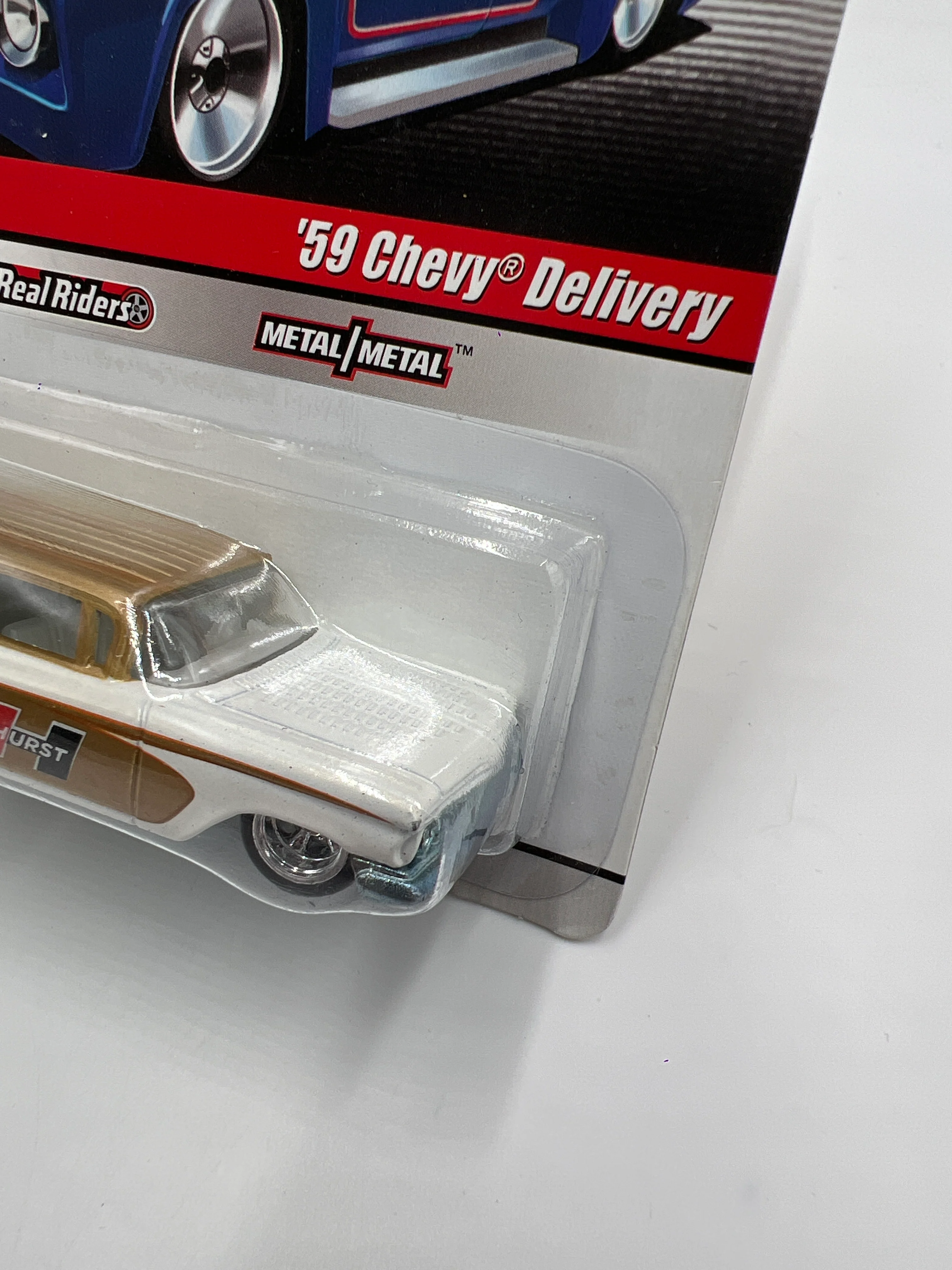 Hot Wheels Slick Rides #28 59 Chevy Delivery Hurst Gold/White 242B - Image 4