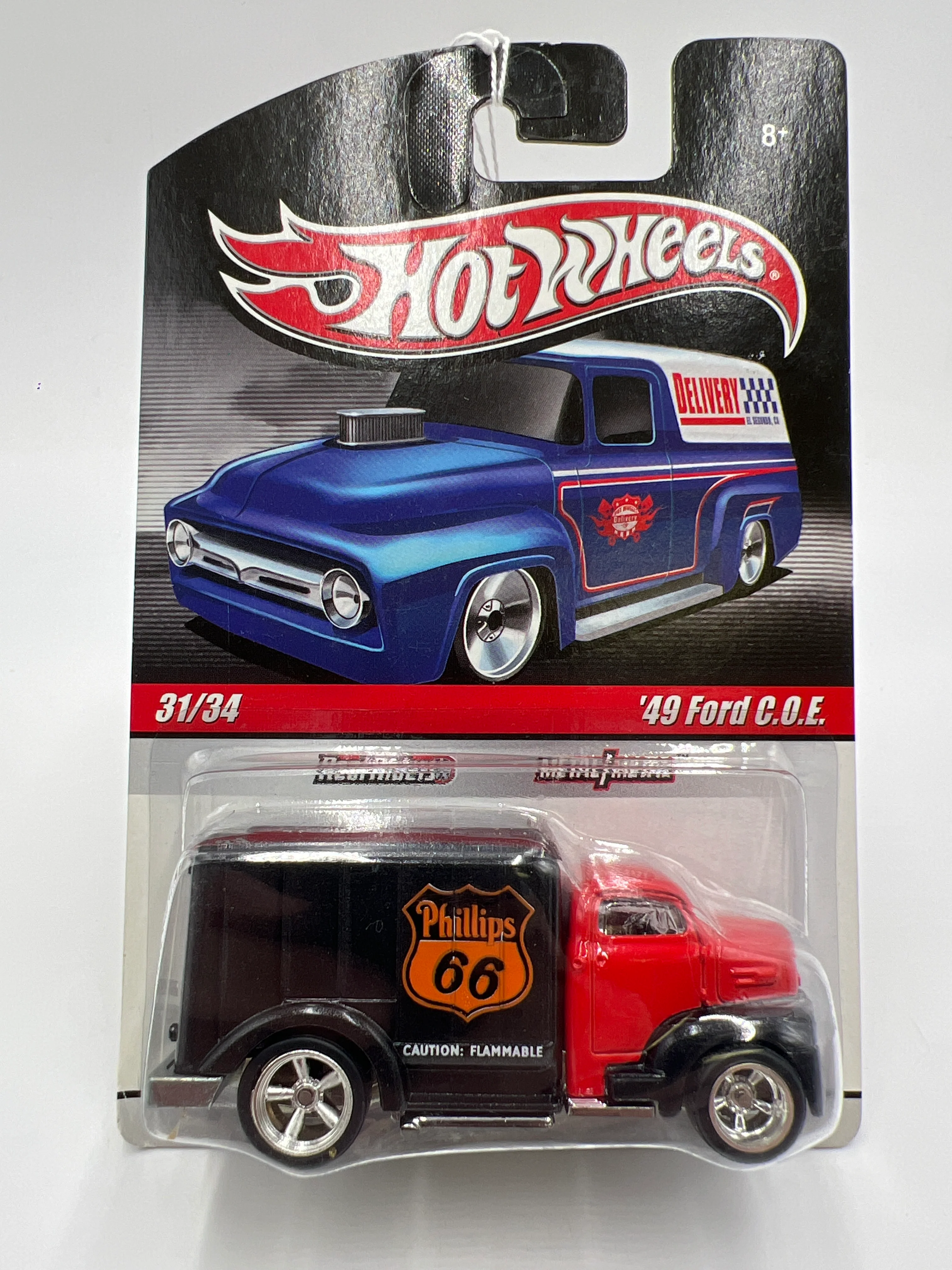 Hot Wheels Slick Rides #31 49 Ford C.O.E. Phillips 66 Red/Black 245C - Image 2