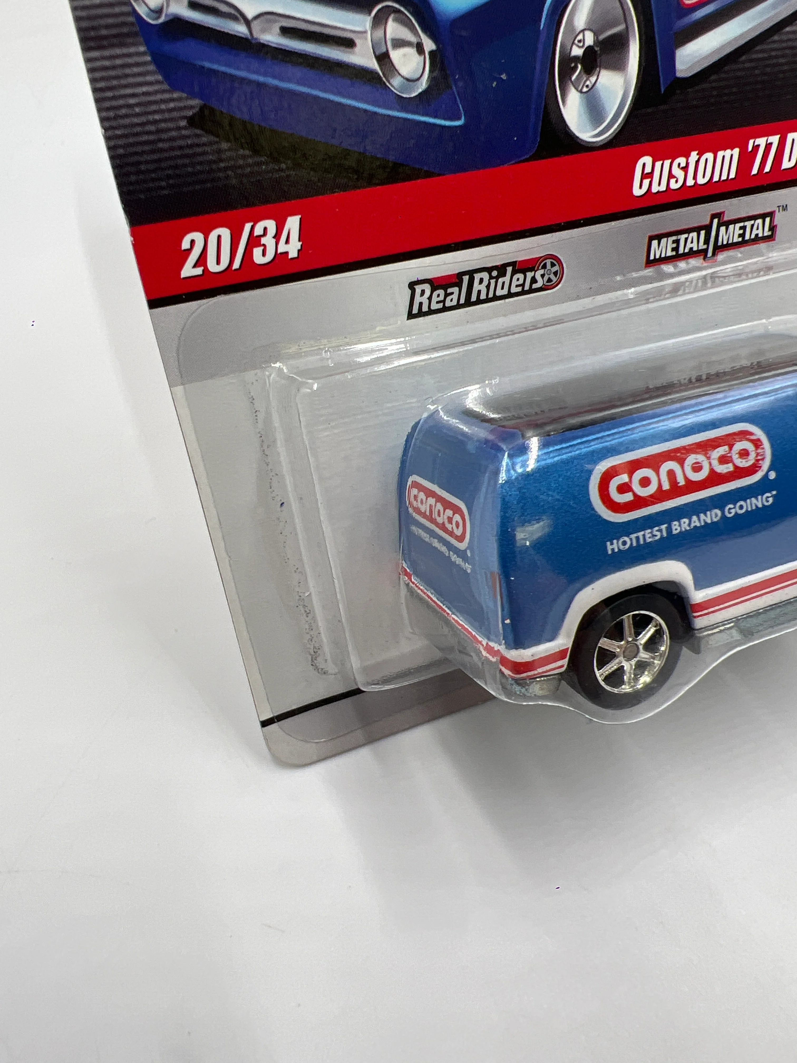 Hot Wheels Slick Rides #20 Custom 77 Dodge Van Conoco Blue Bad Card 242G - Image 6