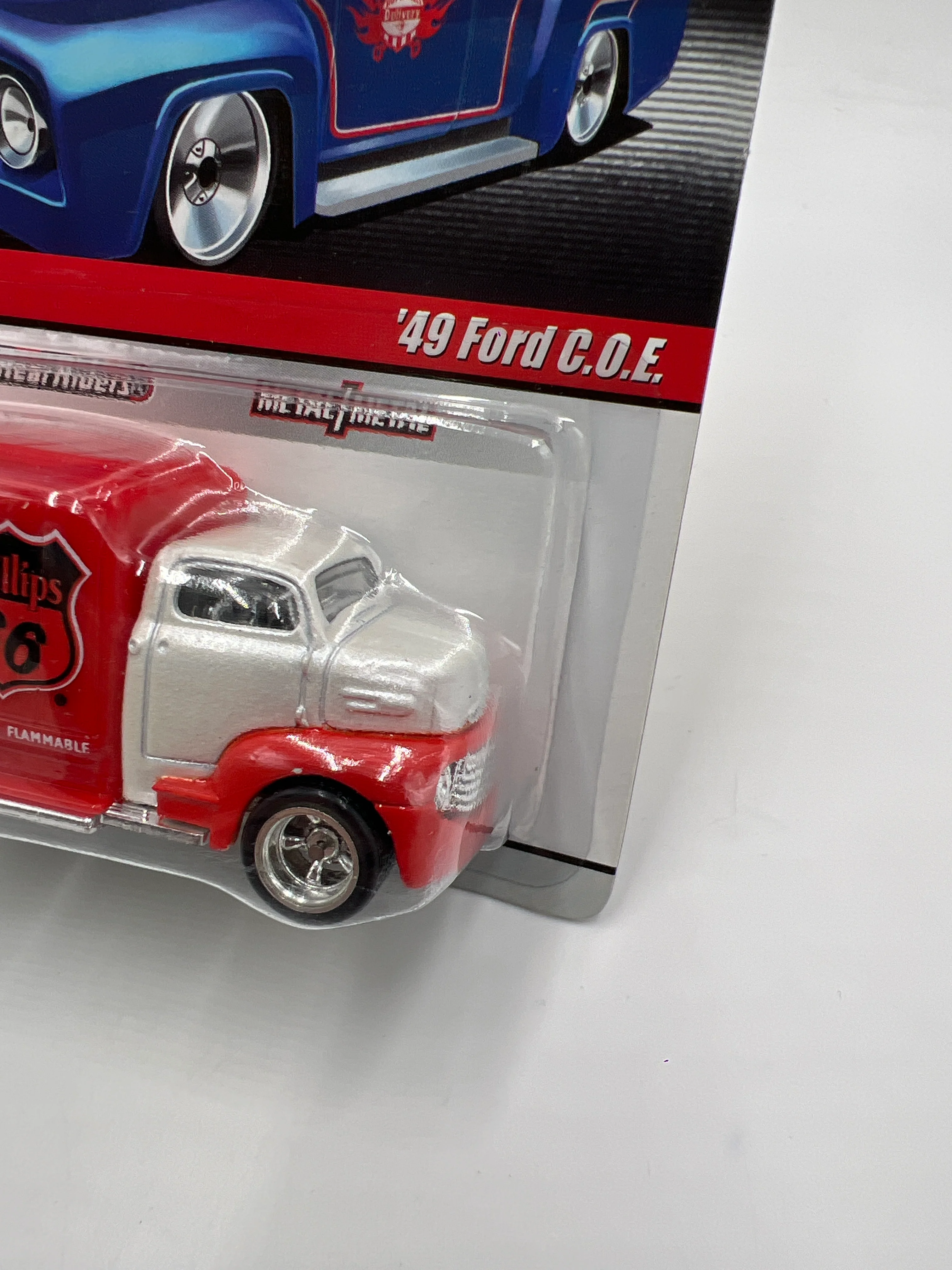 Hot Wheels Slick Rides #31 49 Ford C.O.E. Phillips 66 Red/White 245C - Image 5