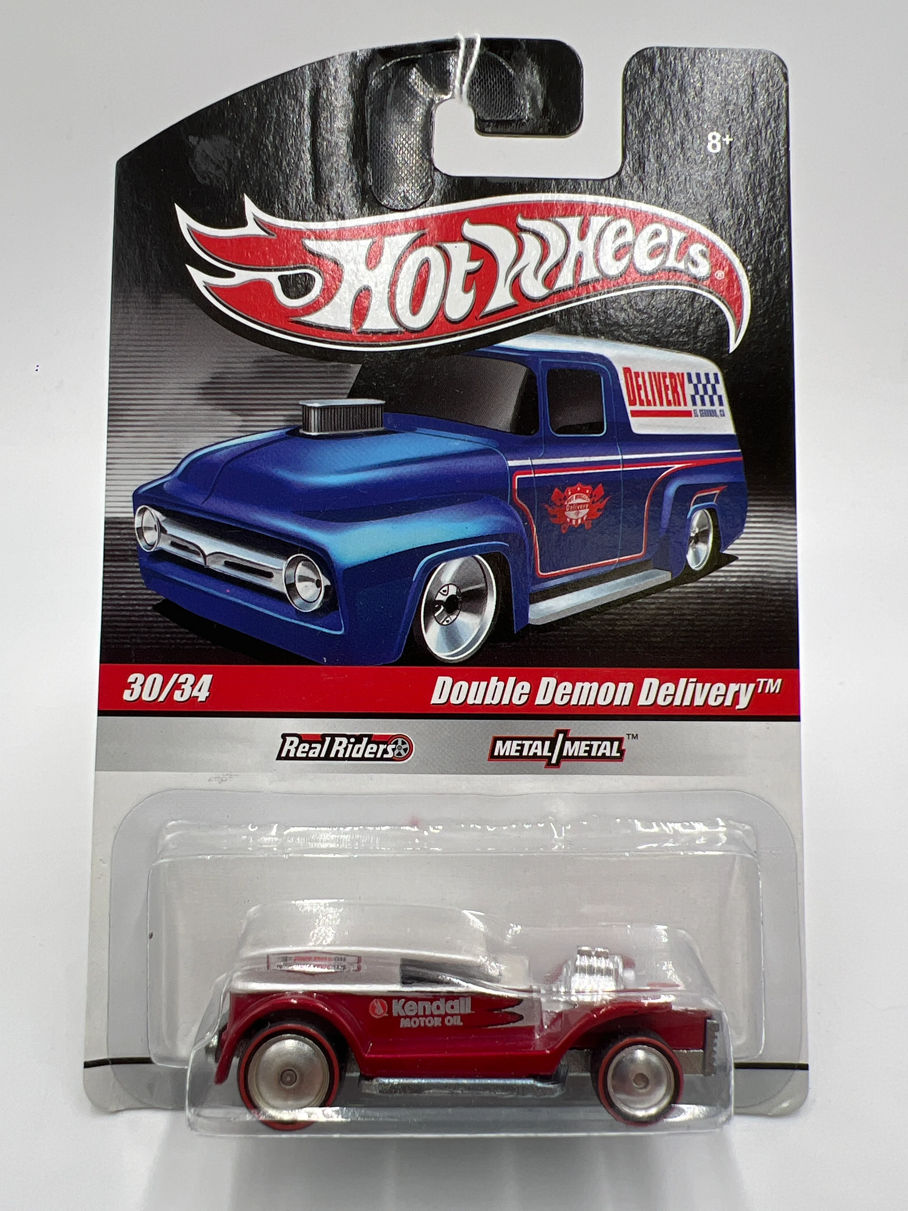 Hot Wheels Slick Rides #30 Double Demon Delivery Kendall Motor Oil Red 243G - Image 2