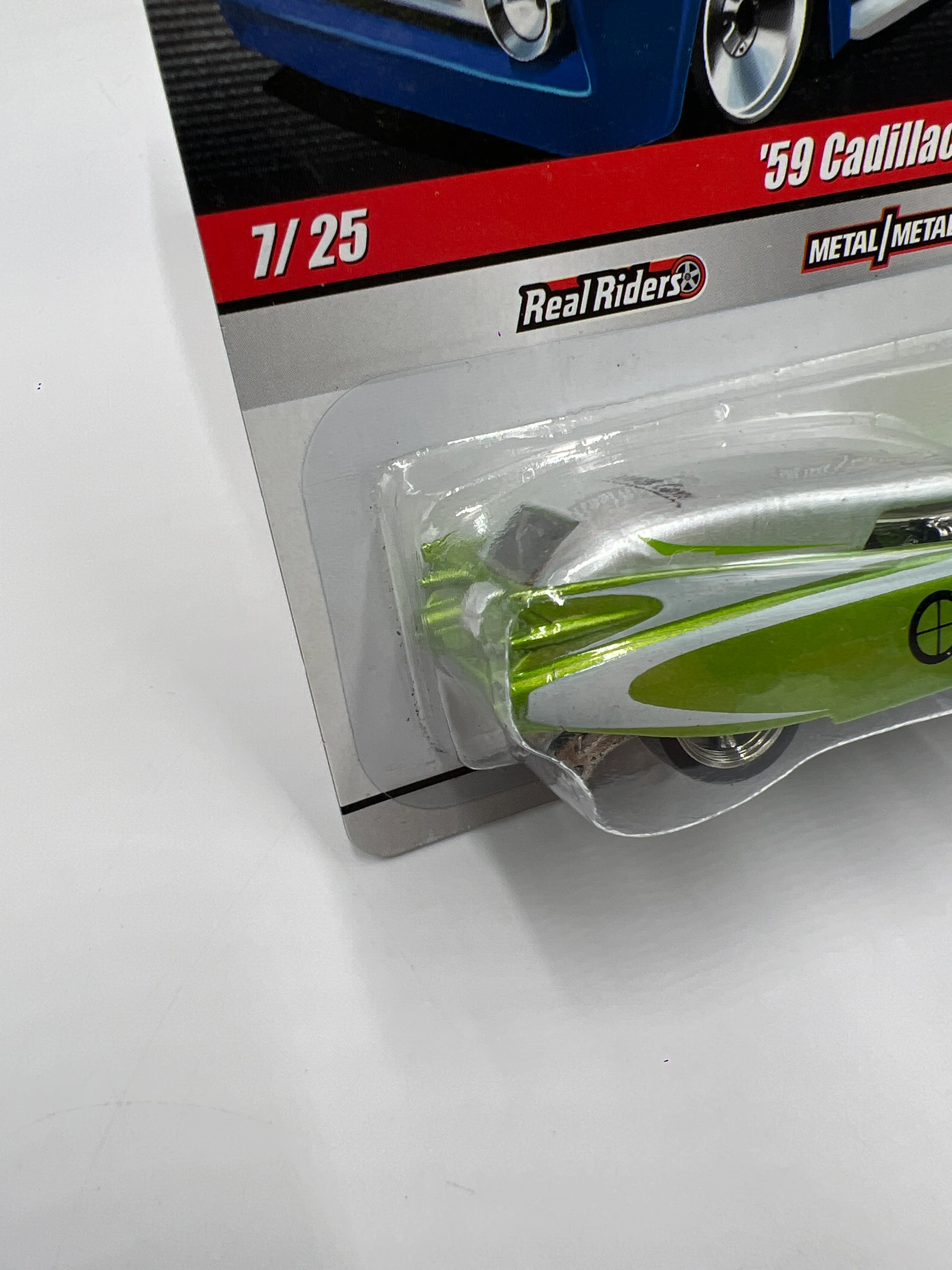 Hot Wheels Slick Rides #7 59 Cadillac Funny Car Crower Cams Green/Silver 242A - Image 5
