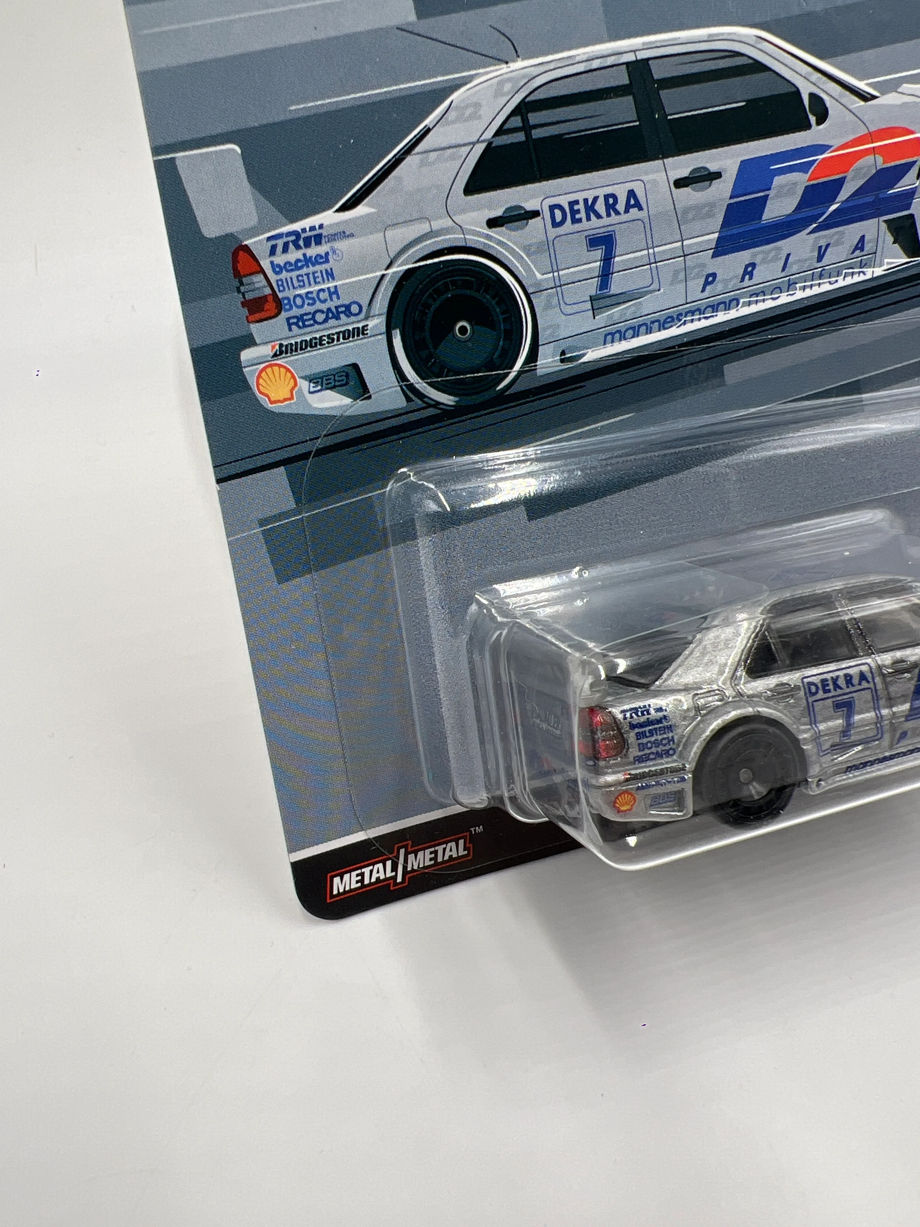 Hot Wheels Premium Deutschland Design #5 1994 AMG-Mercedes C-Class DTM Touring Car Silver 244R - Image 4