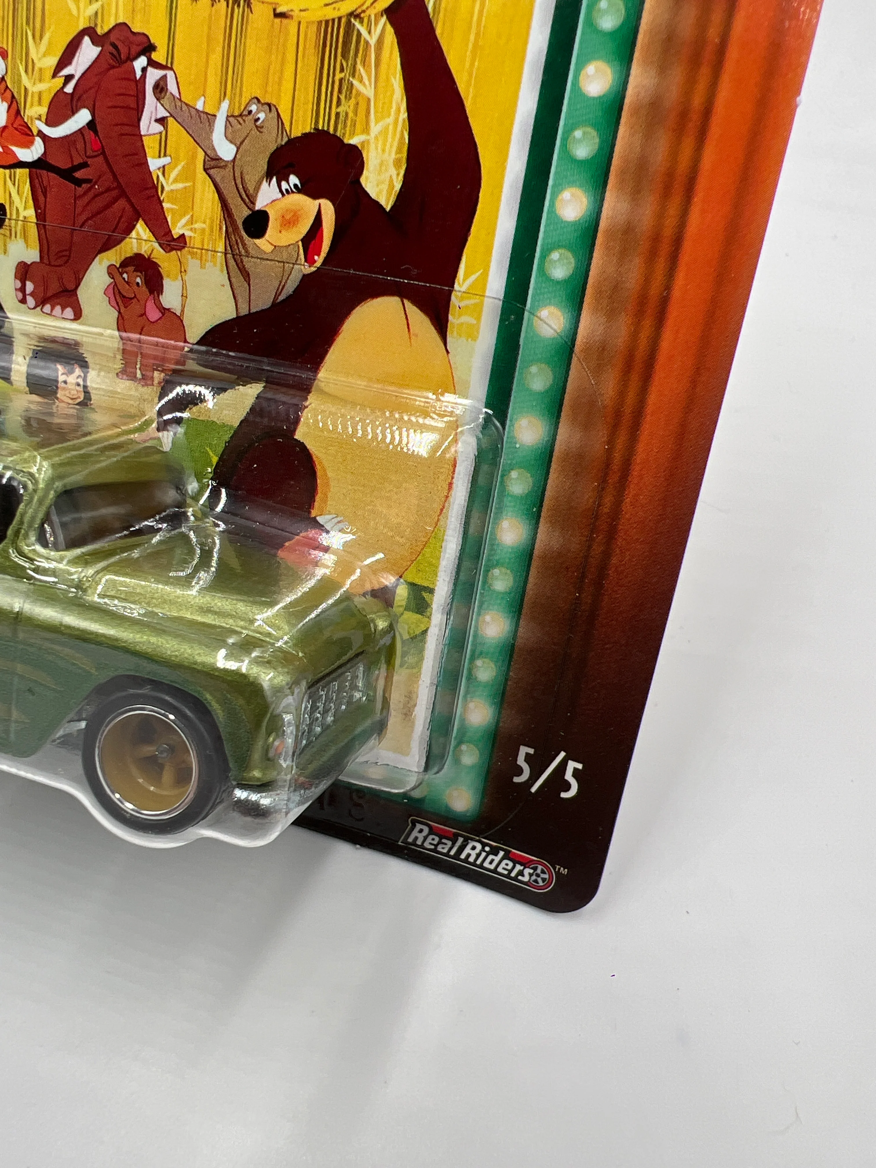Hot Wheels Premium Disney Classics Jungle Book #5 55 Chevy Panel Green 269G - Image 4