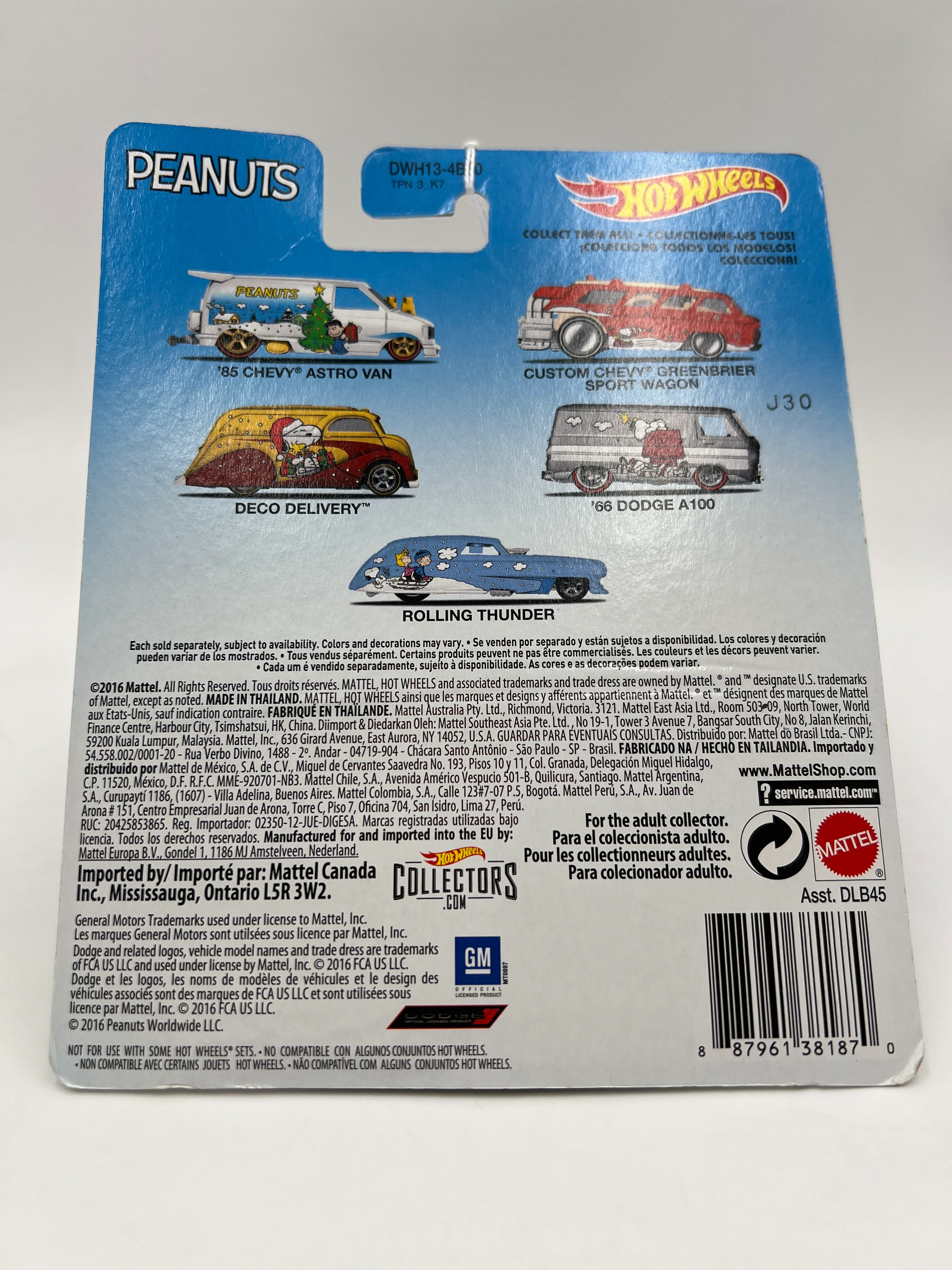 Hot Wheels Pop Culture Premium Peanuts 66 Dodge A100 Silver 272F - Image 7