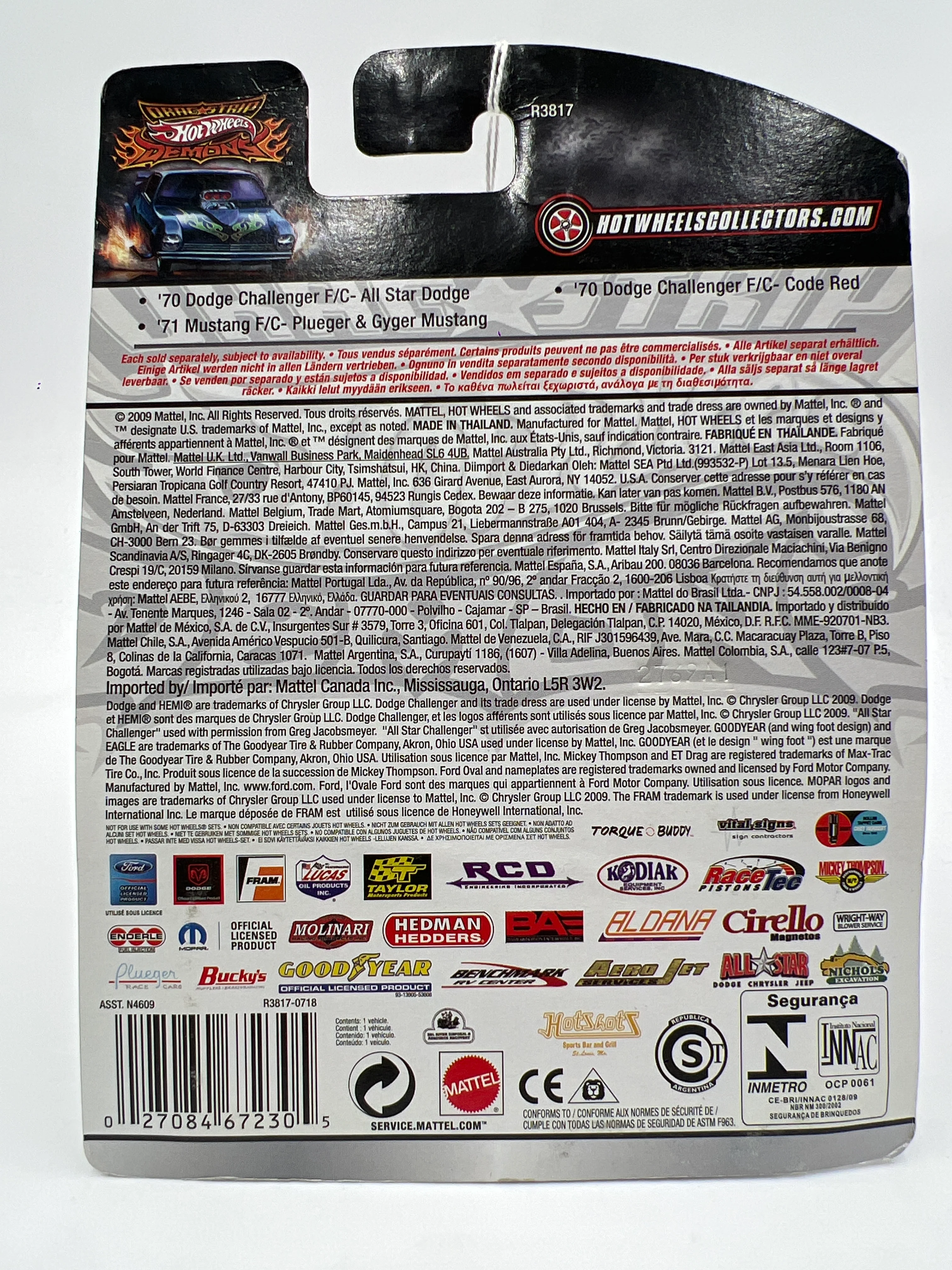 Hot Wheels Premium Drag Strip Demons #2 70 Dodge Challenger F/C Code Red (Cracked Blister) SR - Image 8