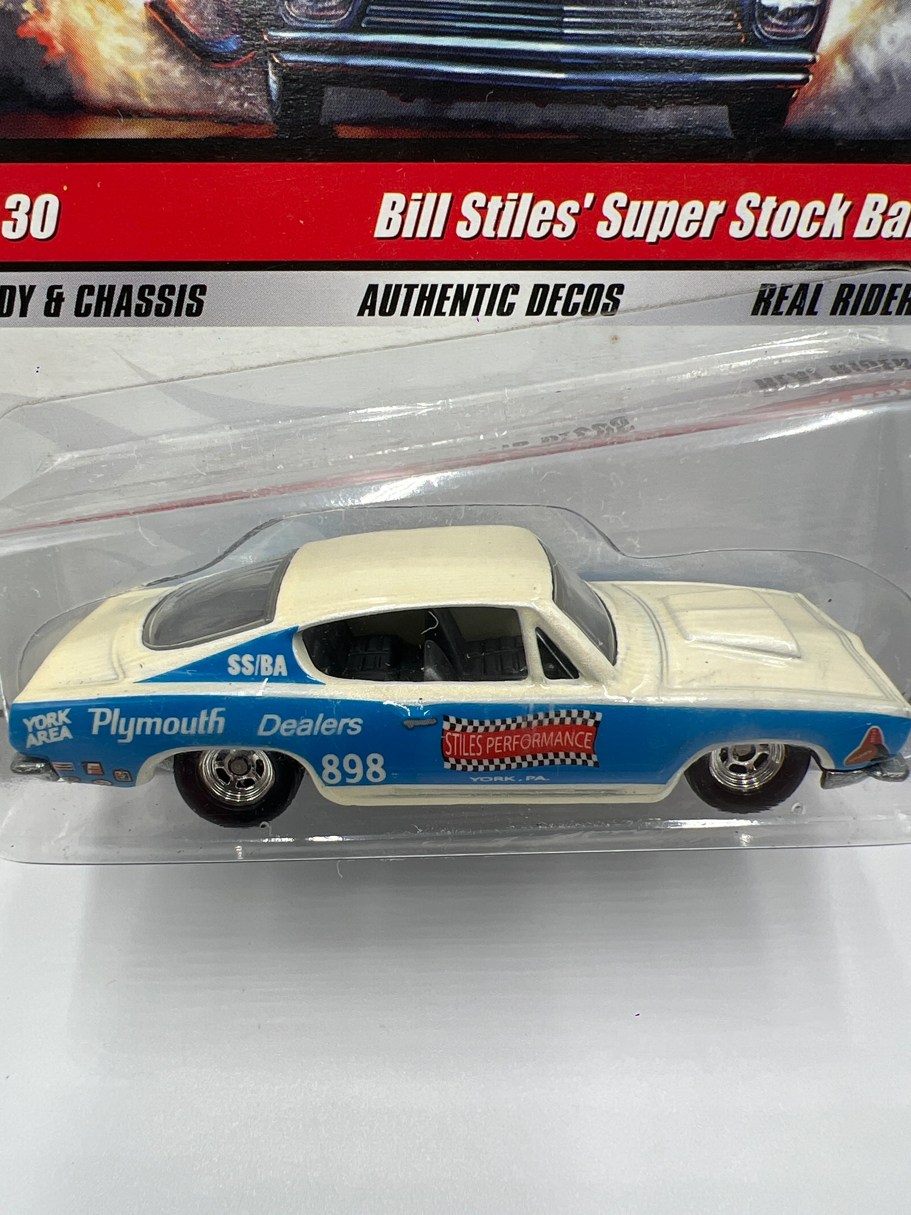 Hot Wheels Premium Drag Strip Demons #23 Bill Stiles Super Stock Barracuda SR - Image 3