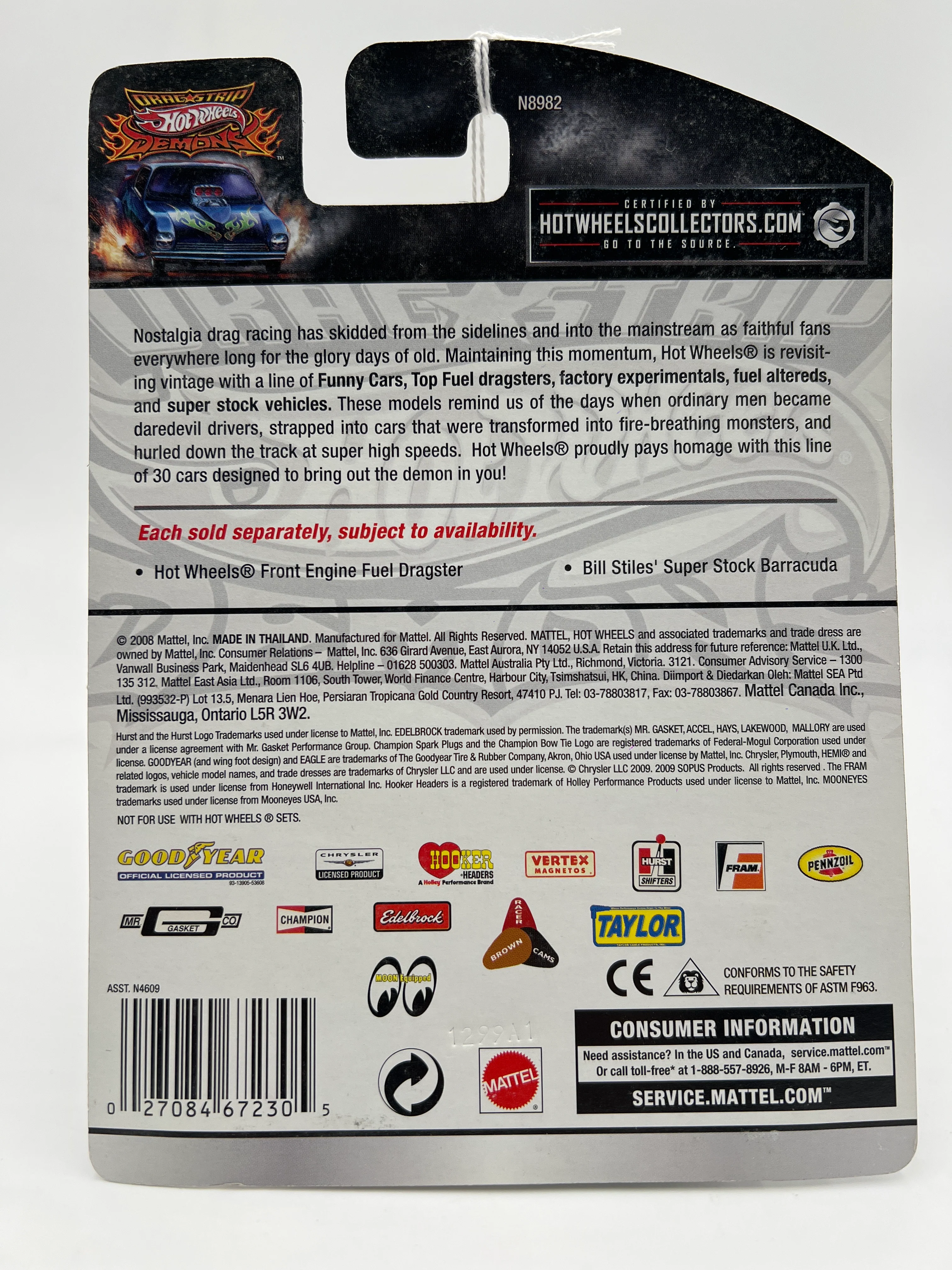 Hot Wheels Premium Drag Strip Demons #23 Bill Stiles Super Stock Barracuda SR - Image 7