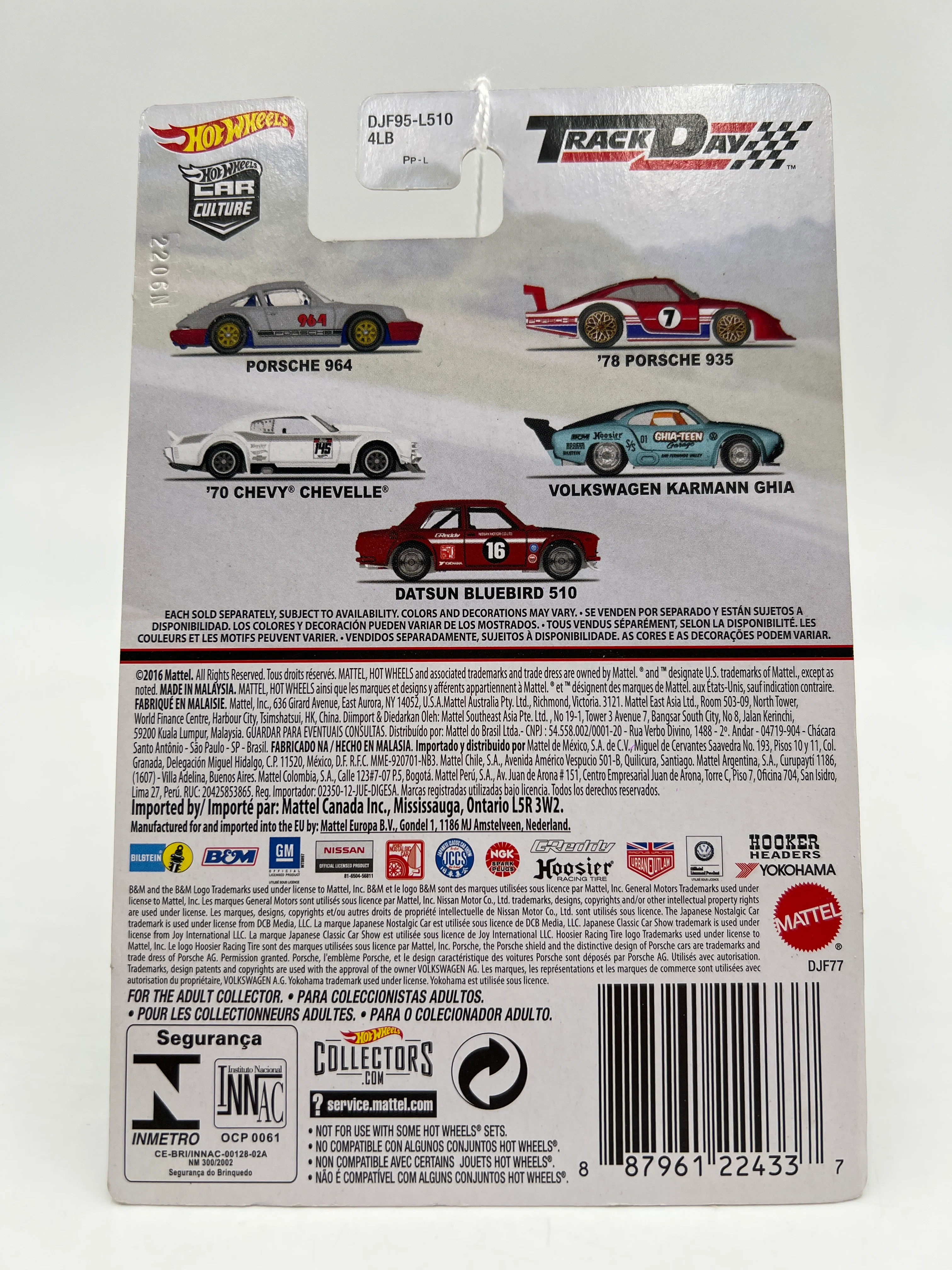 Hot Wheels Premium Track Day #3 70 Chevy Chevelle White 245M - Image 7