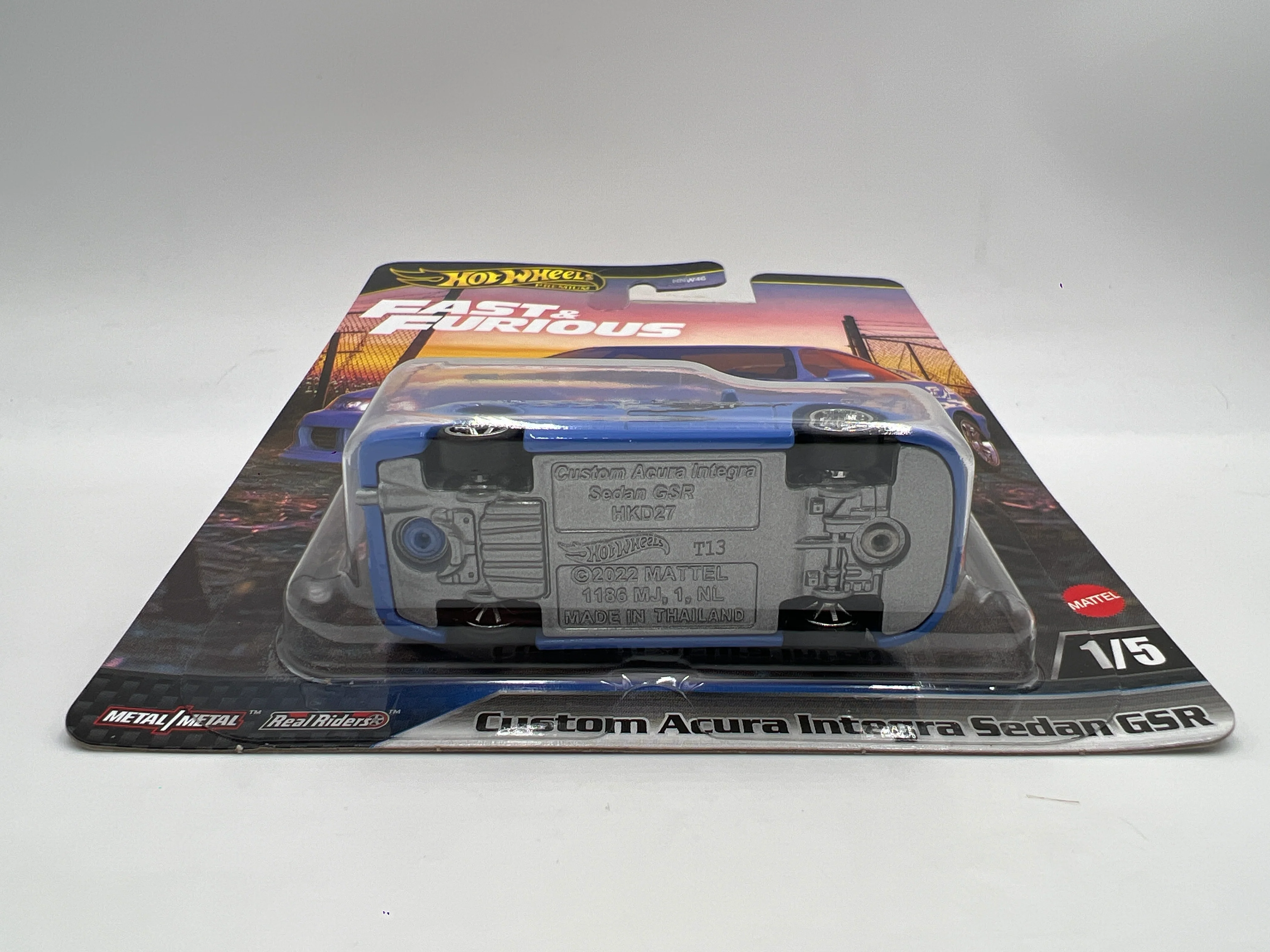 Hot Wheels Gold Label Premium Fast & Furious #1 Custom Acura Integra Sedan GSR Blue 249F - Image 5