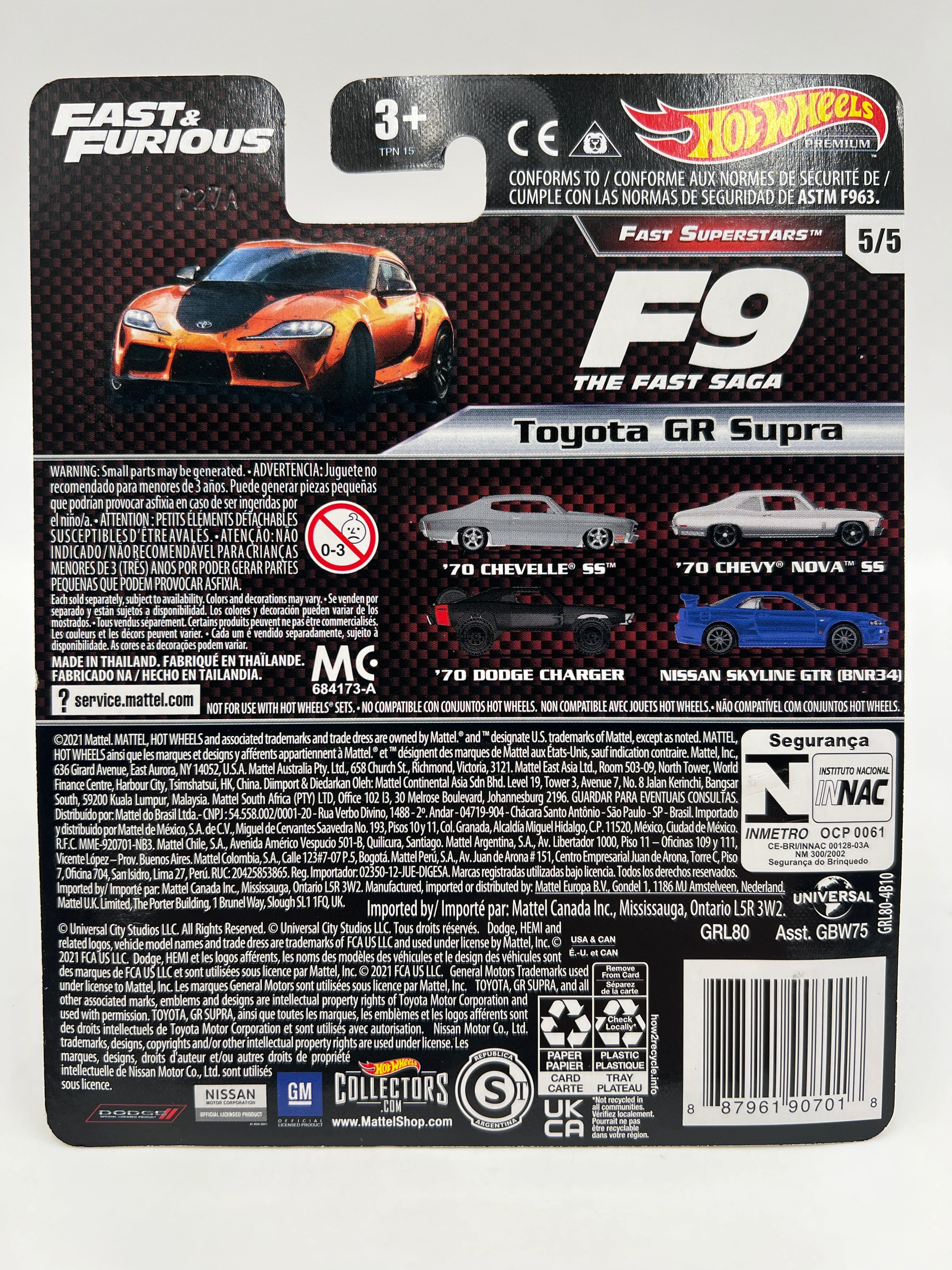 Hot Wheels Premium Fast & Furious Fast Superstars #5 Toyota GR Supra Orange 247G - Image 6