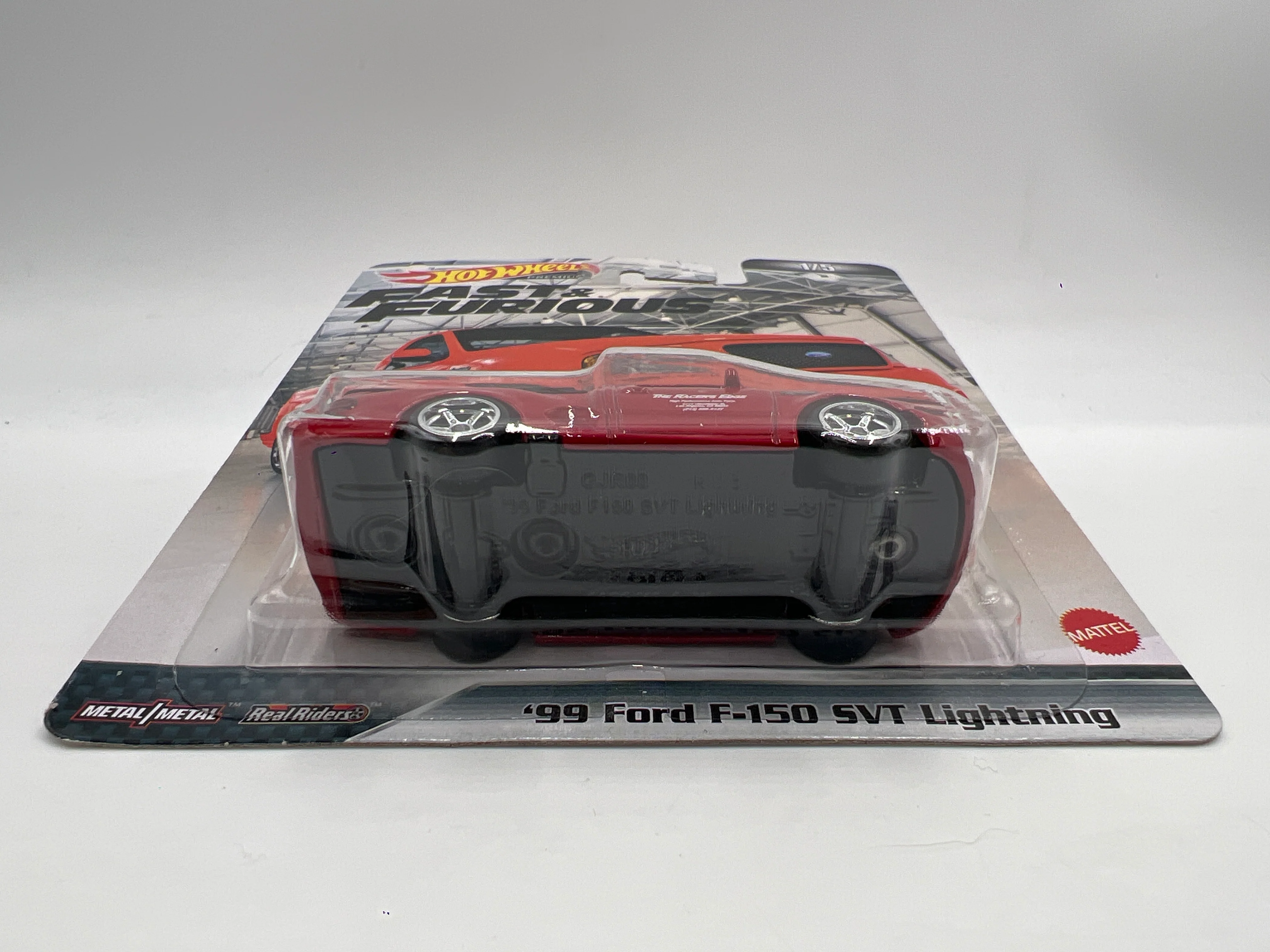 Hot Wheels Premium Fast & Furious Fast #1 99 Ford F-150 SVT Lightning Red W/Protector 2 - Image 5