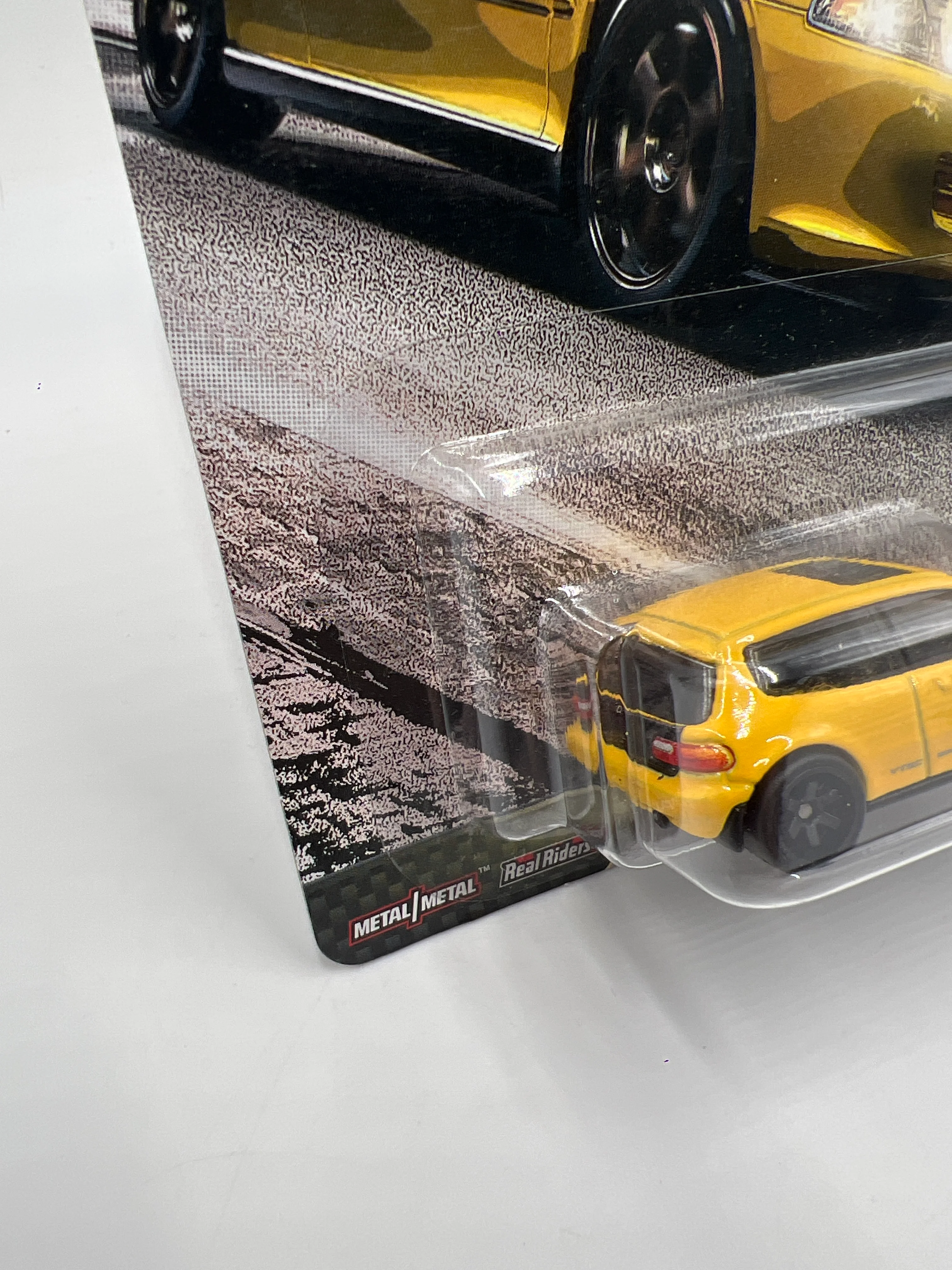 Hot Wheels Premium Fast & Furious Fast Tuners #4 Honda Civic EG Yellow W/Protector Cracked Blister - Image 4
