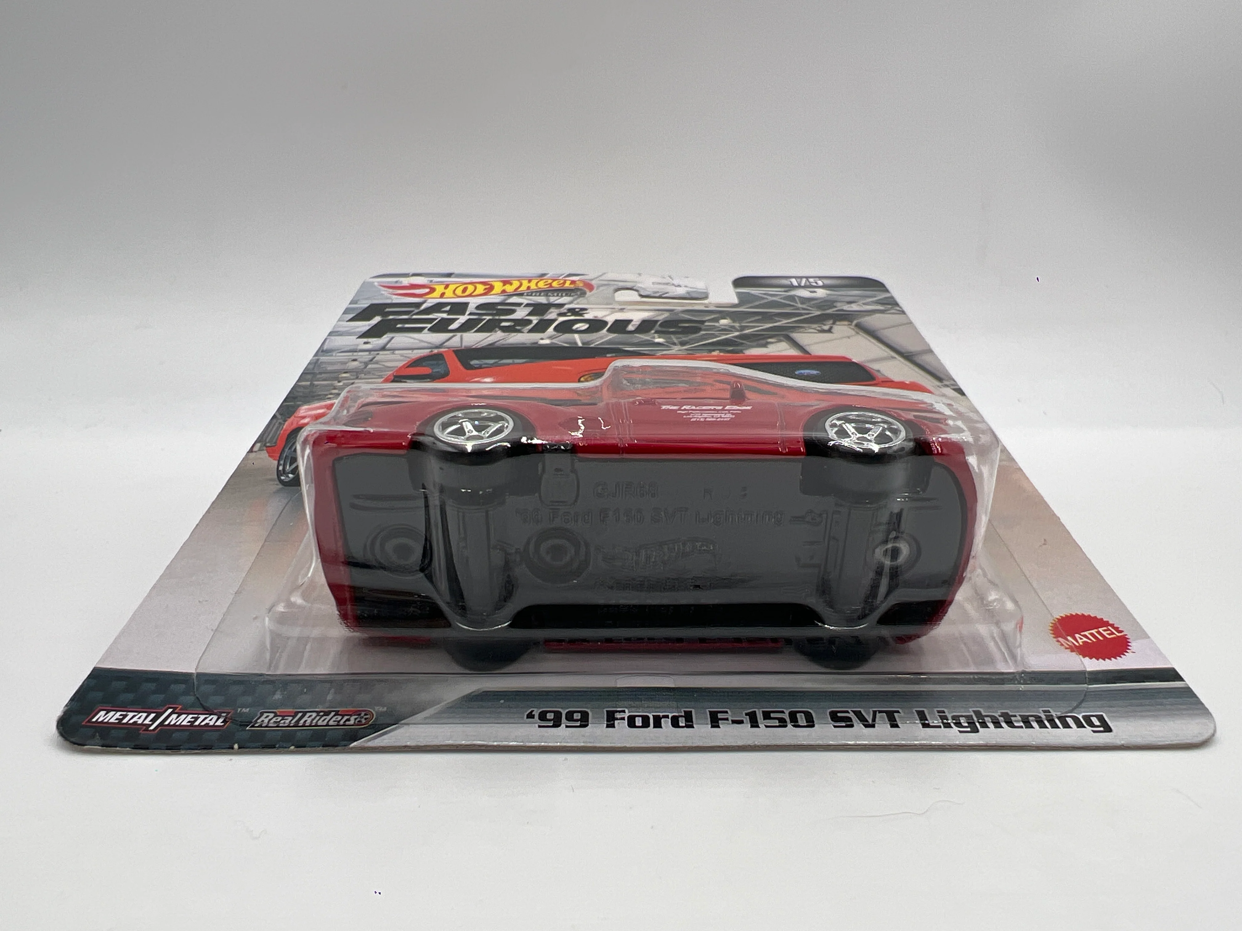 Hot Wheels Premium Fast & Furious Fast #1 99 Ford F-150 SVT Lightning Red W/Protector 1 - Image 5
