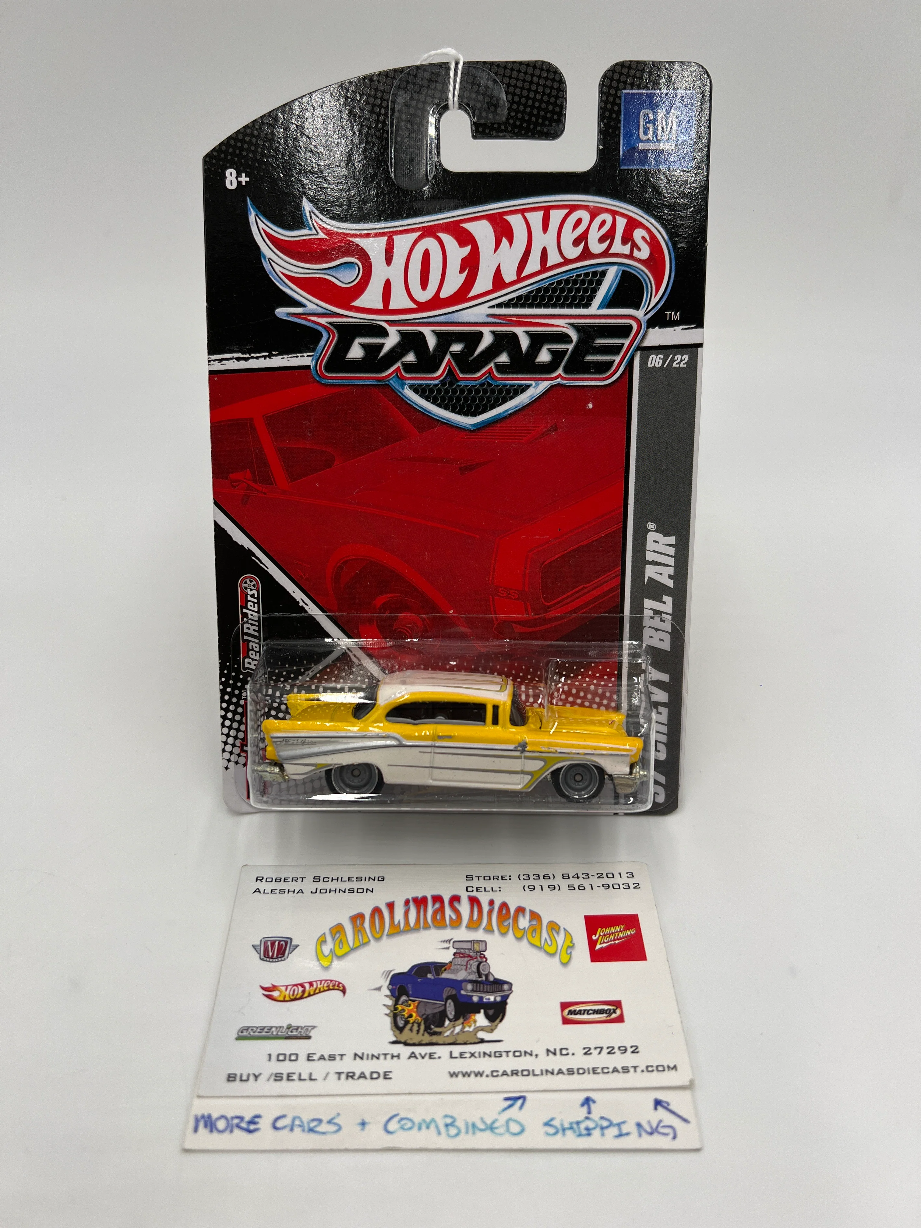 Hot Wheels Premium Garage Series #6 57 Chevy Bel Air Yellow/White