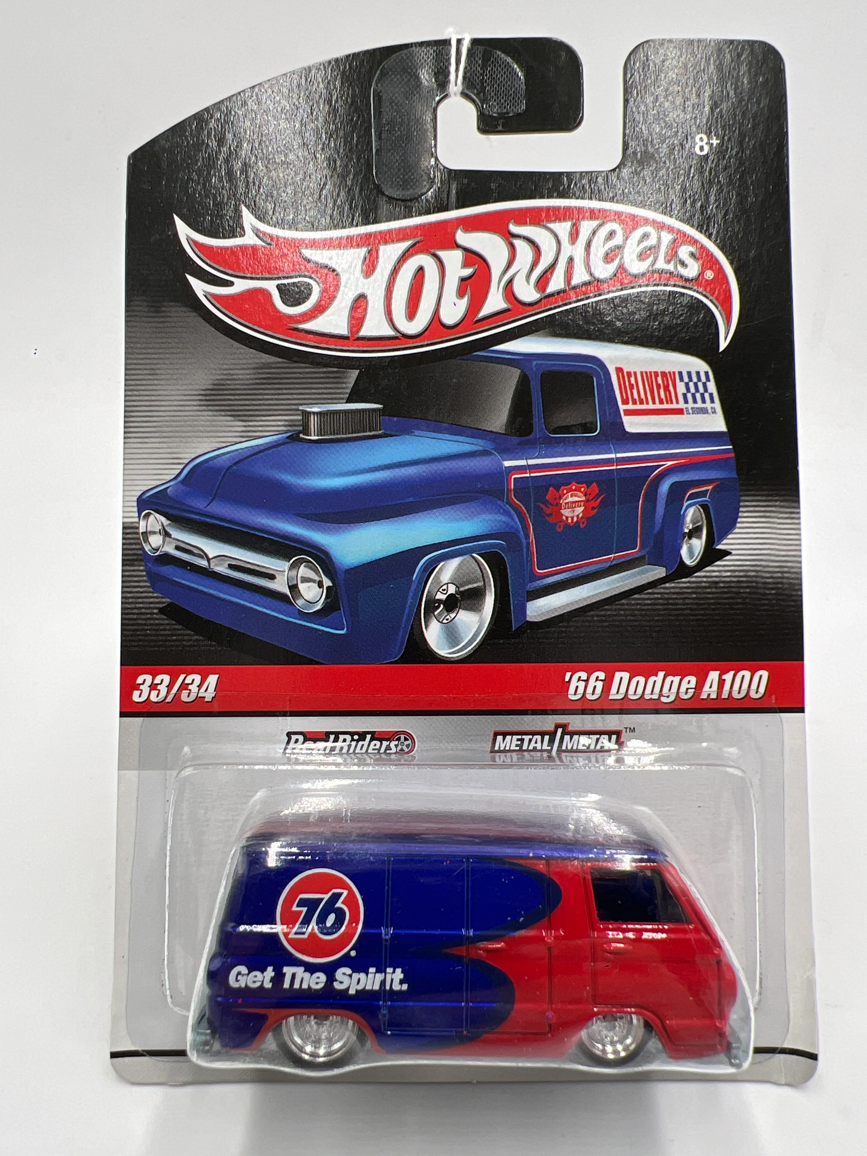 Hot Wheels Premium Delivery Slick Rides #33 66 Dodge A100 Red/Blue Spirit 76 - Image 2
