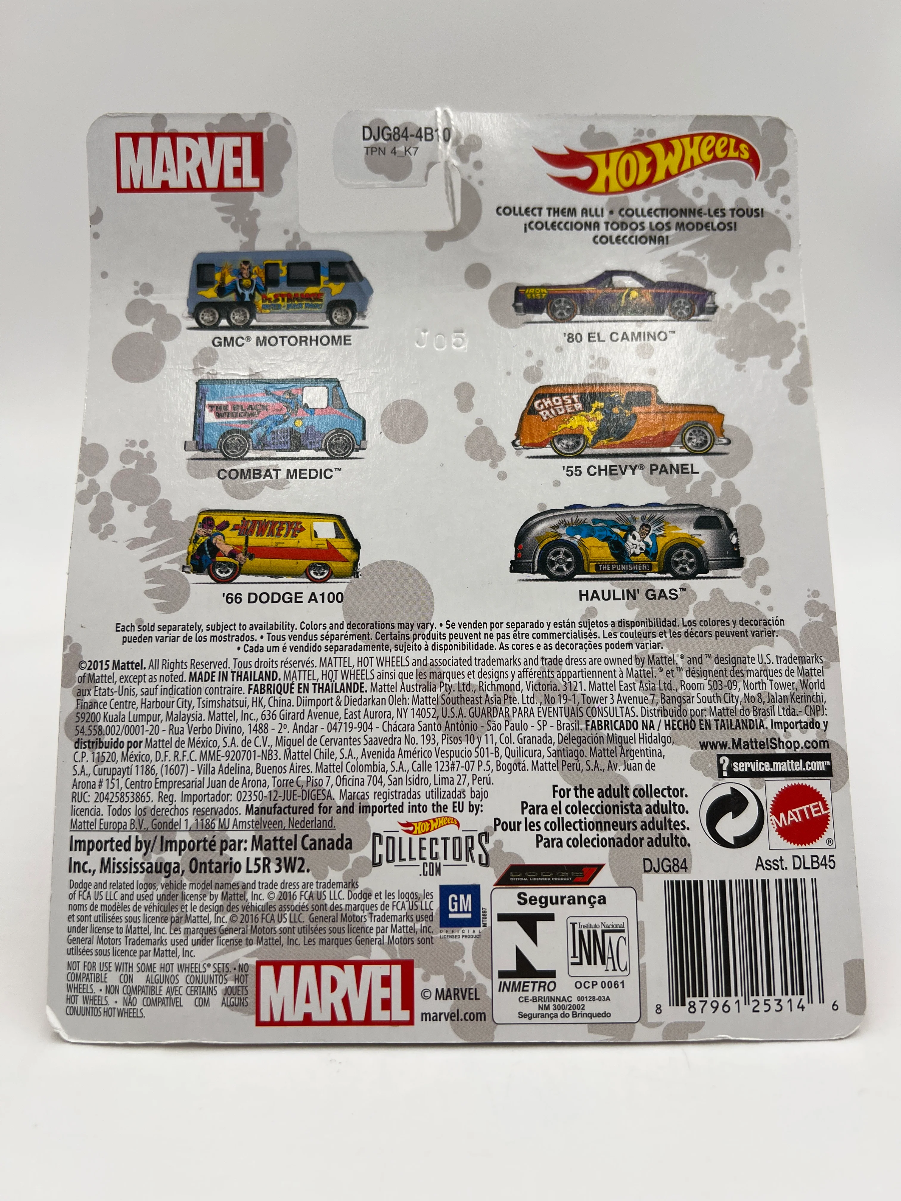 Hot Wheels Premium Marvel Ghost Rider 55 Chevy Panel Orange 265D - Image 7