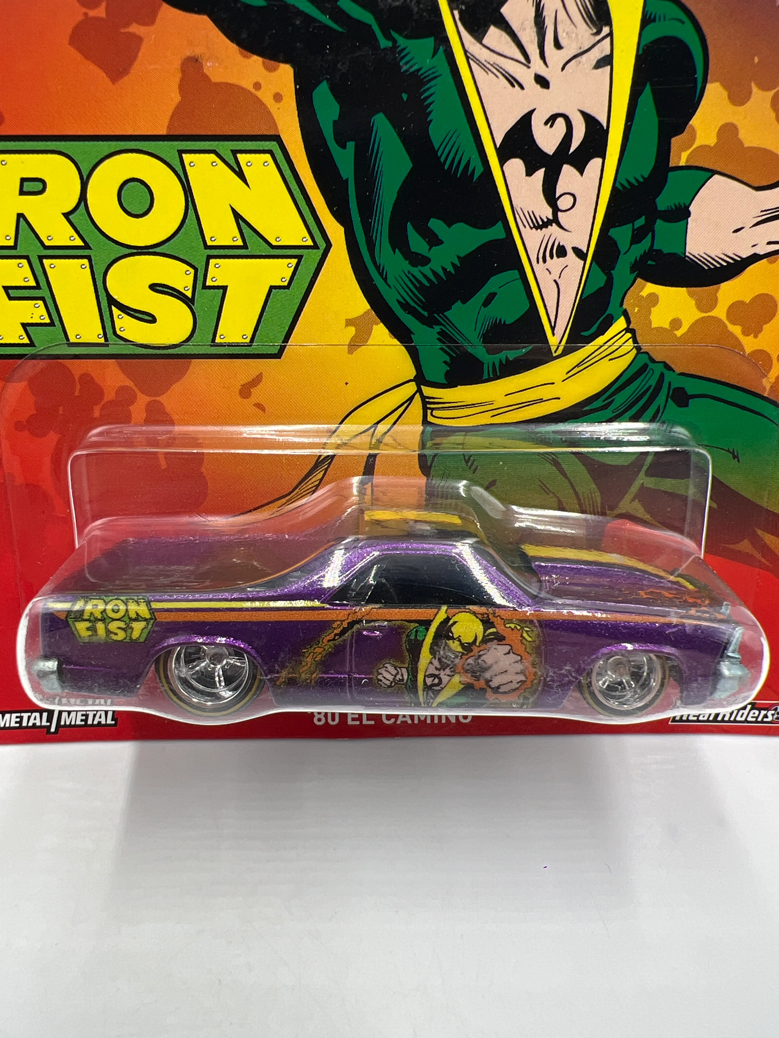 Hot Wheels Premium Marvel Iron Fist 80 El Camino Purple 264B - Image 2