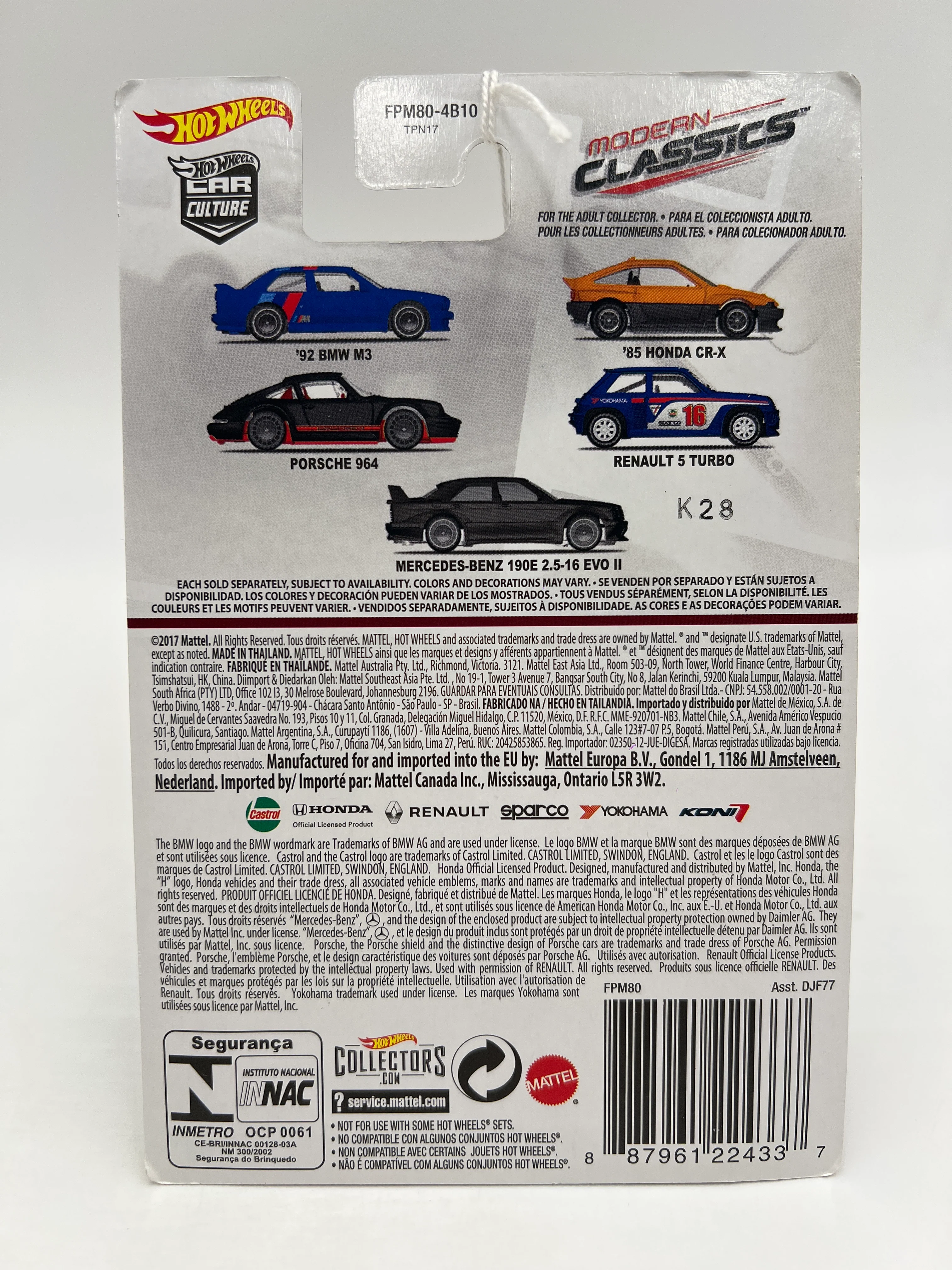 Hot Wheels Premium Modern Classics #2 85 Honda CR-X Orange/Black 244M - Image 6