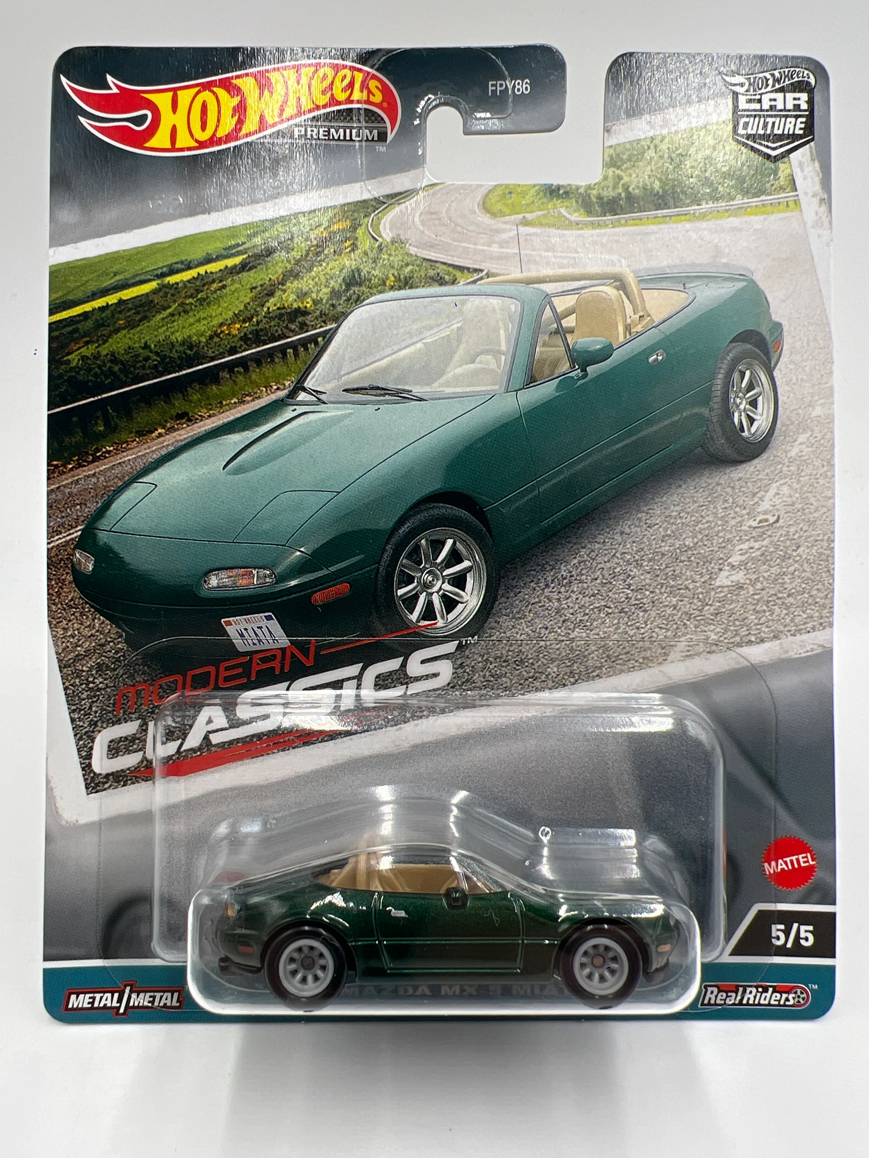 Hot Wheels Premium Modern Classics #5 91 Mazda MX-5 Miata Green 241A