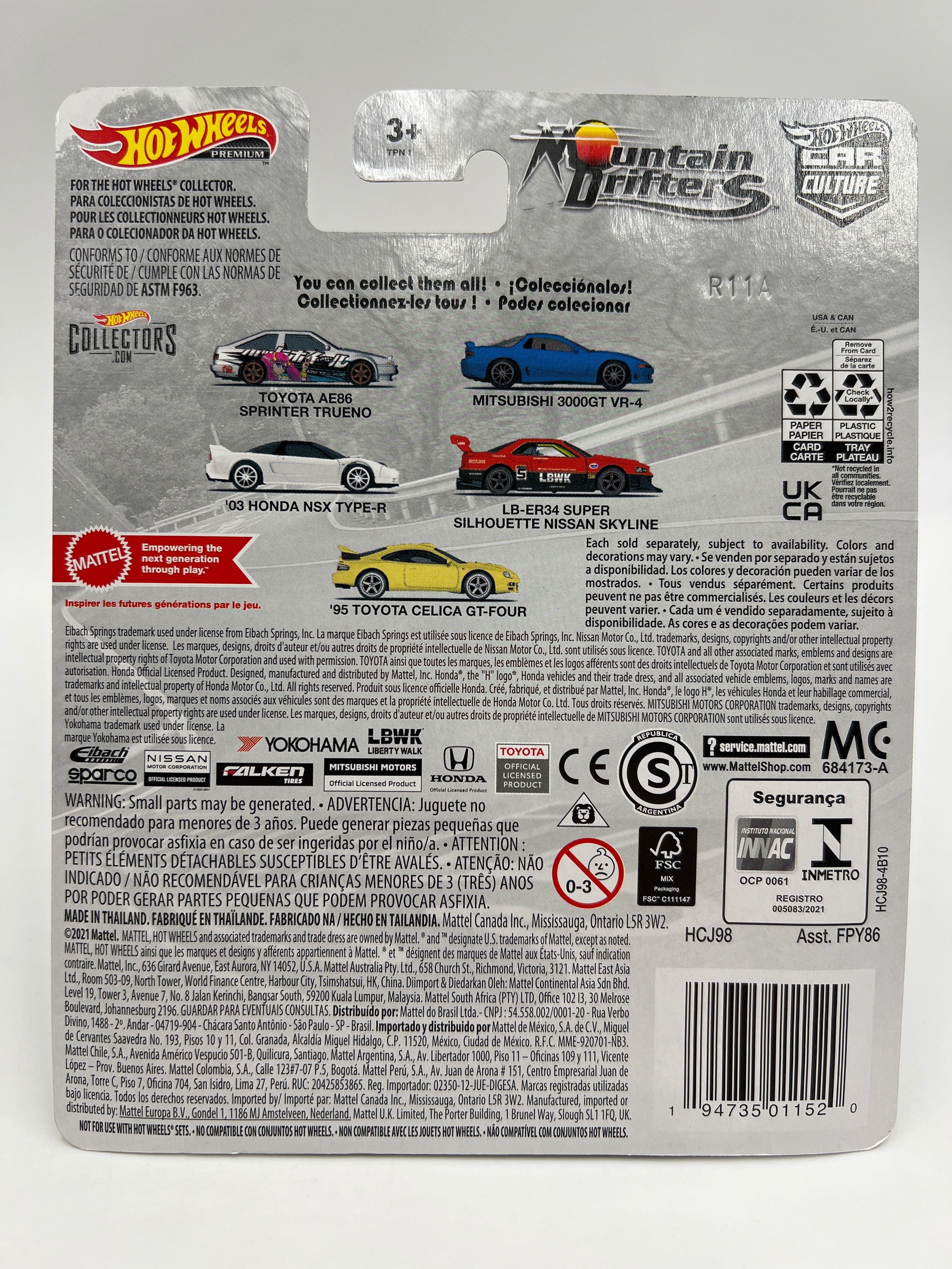 Hot Wheels Premium Mountain Drifters #2 Mitsubishi 3000GT VR-4 Blue 245R - Image 6