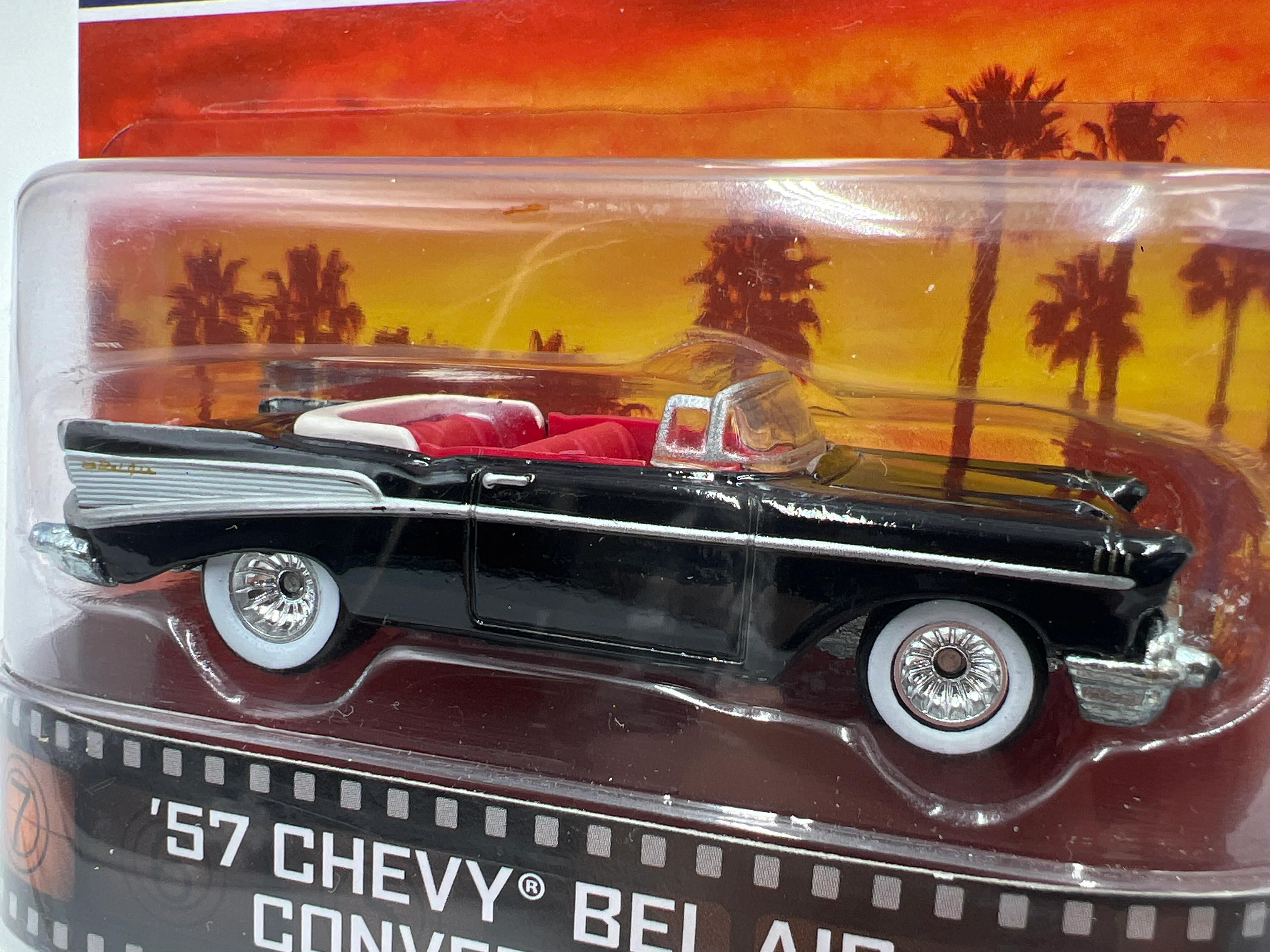 Hot Wheels Premium Retro Entertainment Simon & Simon 57 Chevy Bel Air Convertible Black 244A - Image 2