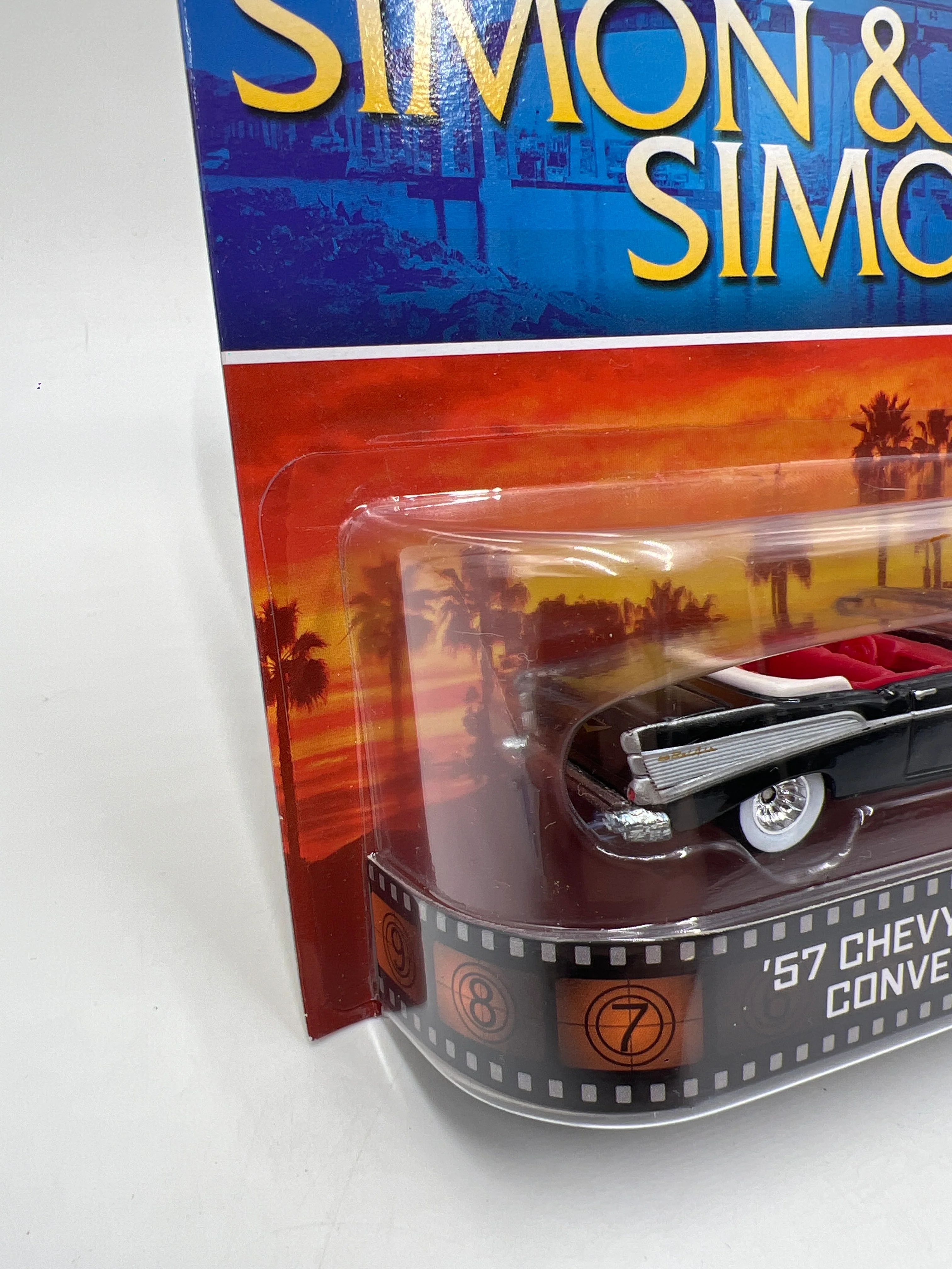 Hot Wheels Premium Retro Entertainment Simon & Simon 57 Chevy Bel Air Convertible Black 244A - Image 4