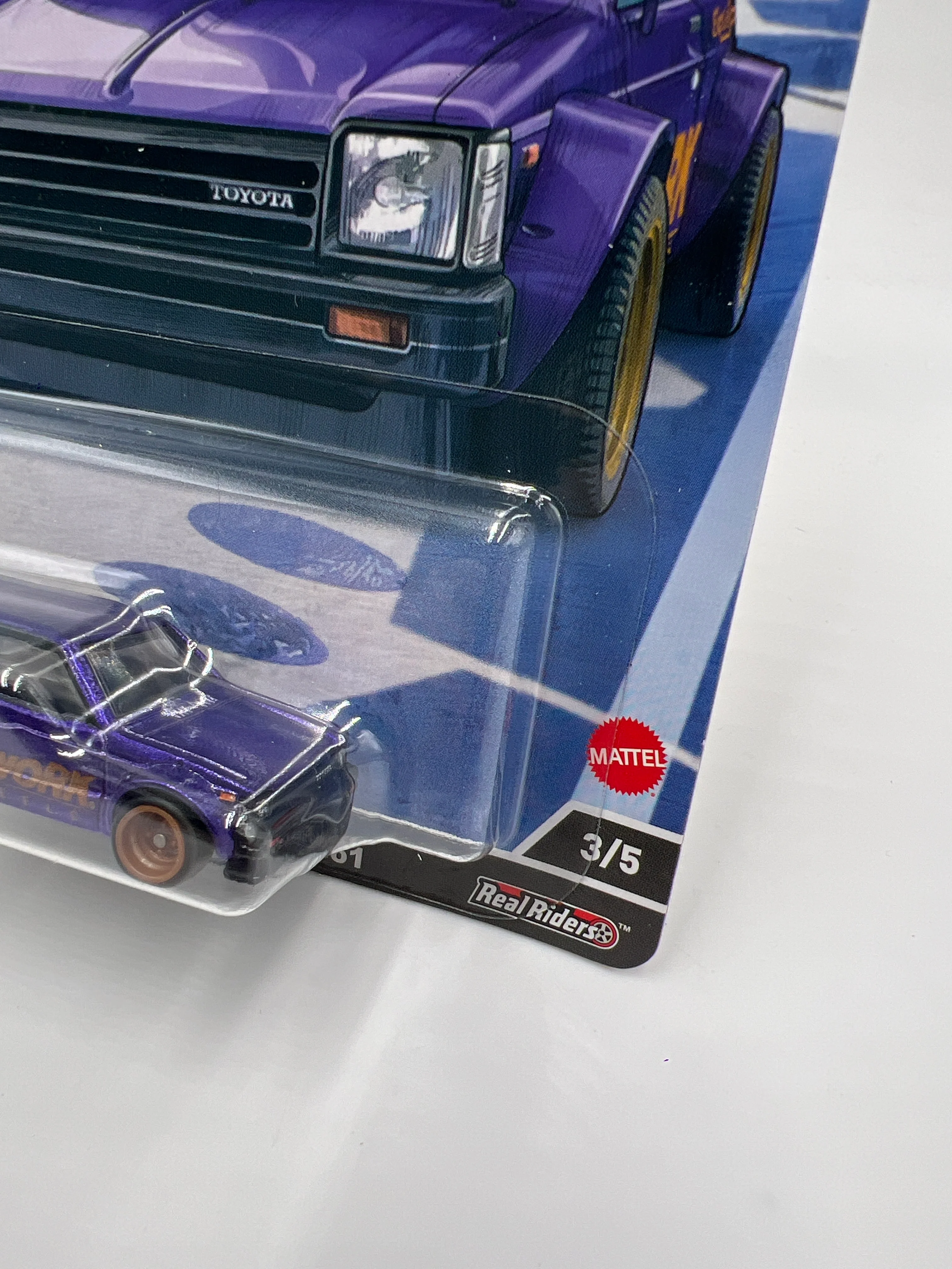 Hot Wheels Premium Ronin Run #3 81 Toyota Starlet KP61 Purple 244E - Image 3