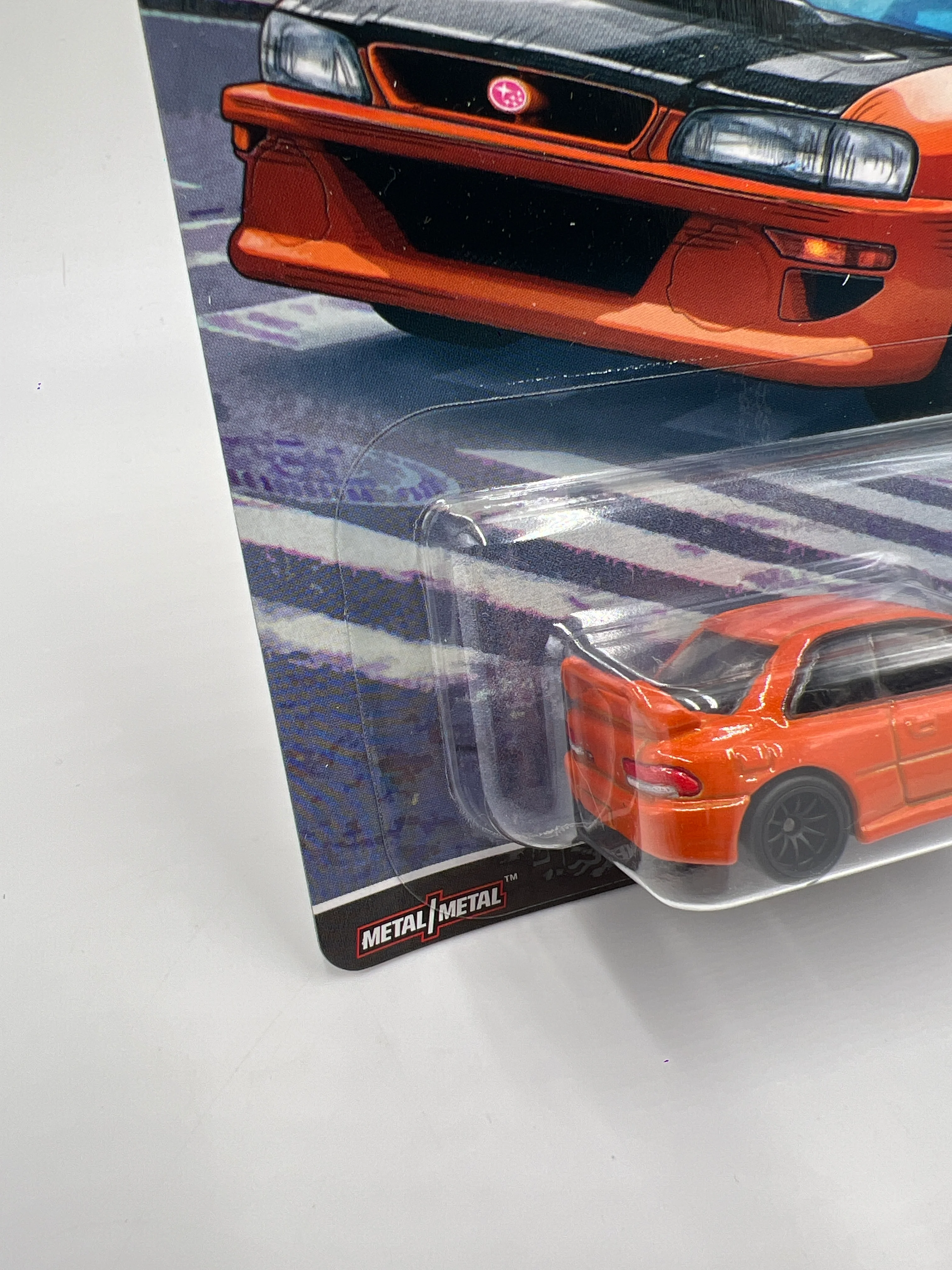 Hot Wheels Premium Ronin Run #4 98 Subaru Impreza 22B-STi Version Orange 244D - Image 4