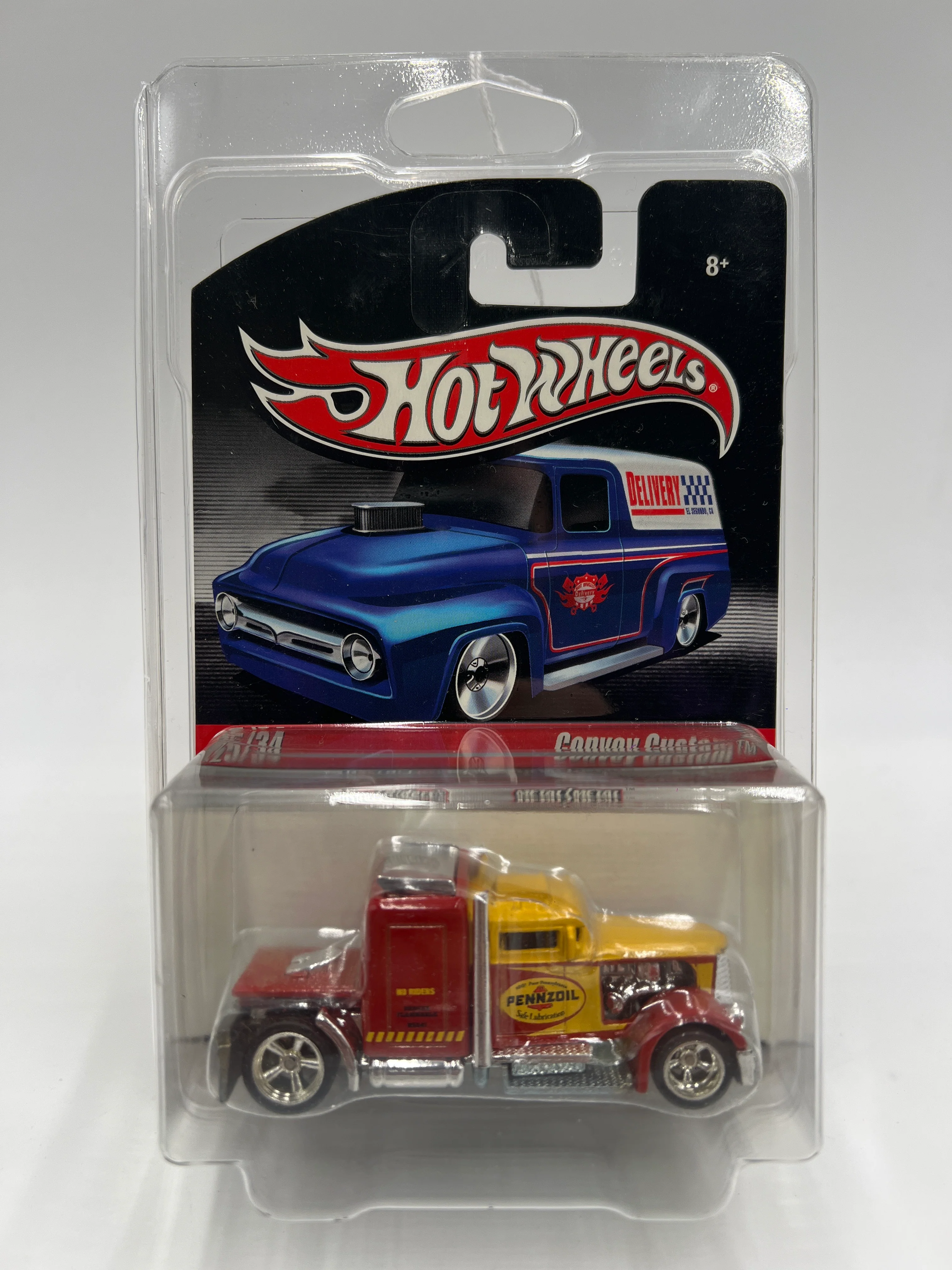 Hot Wheels Premium Slick Rides #25 Convoy Custom Pennzoil W/Protector - Image 7